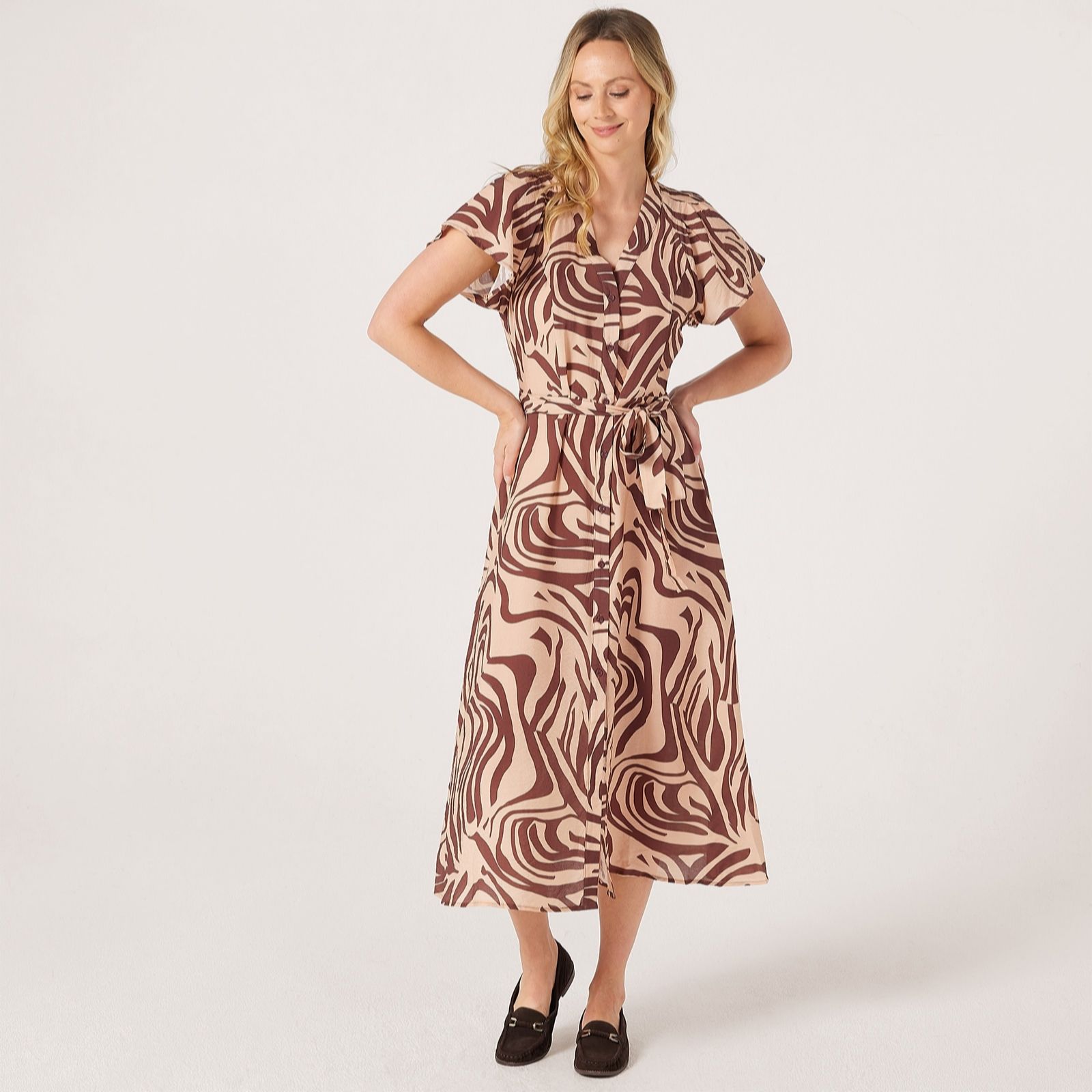 Izabel London Animal Print Maxi Dress