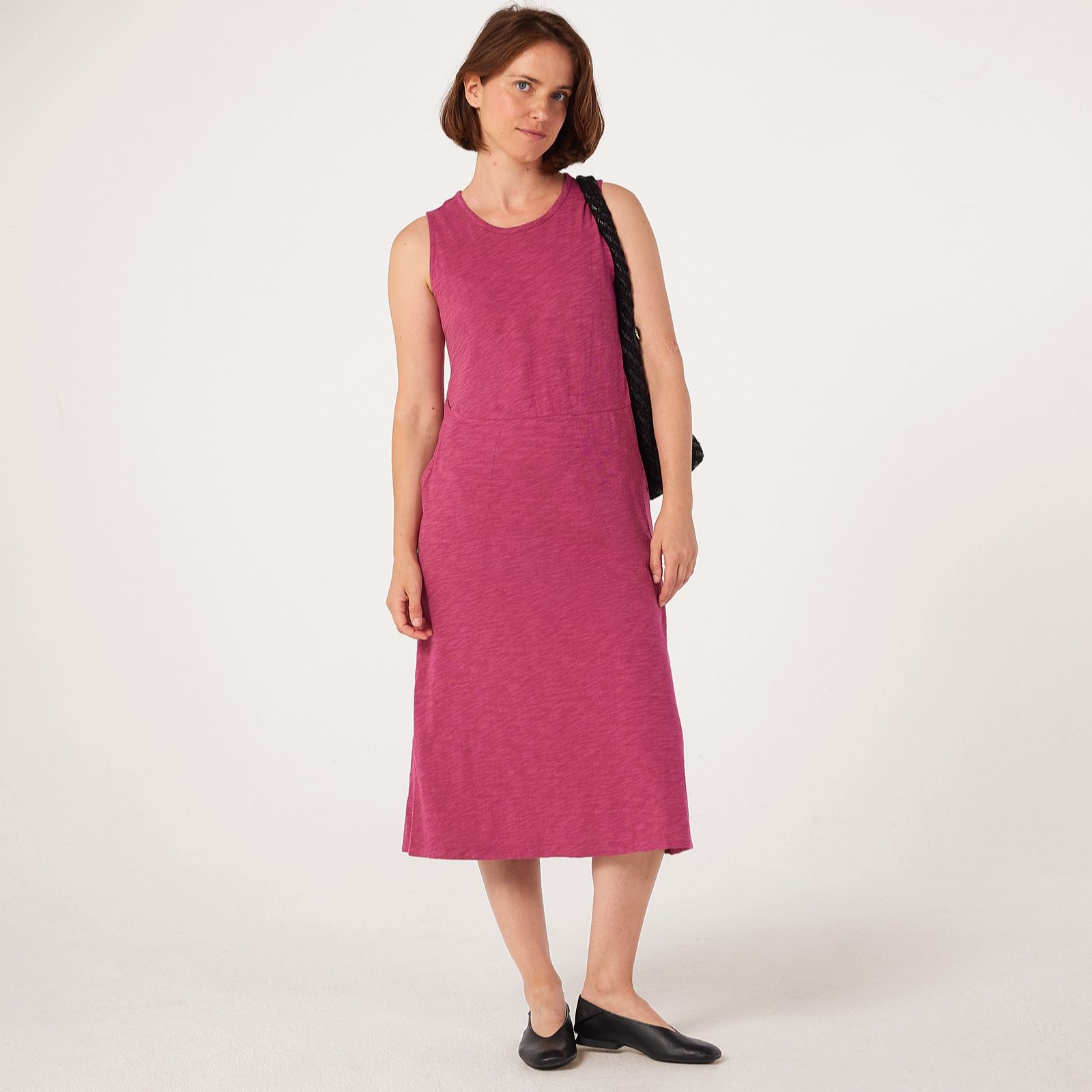 Denim & Co. Jersey Sleeveless Round Neck Dress with Pockets