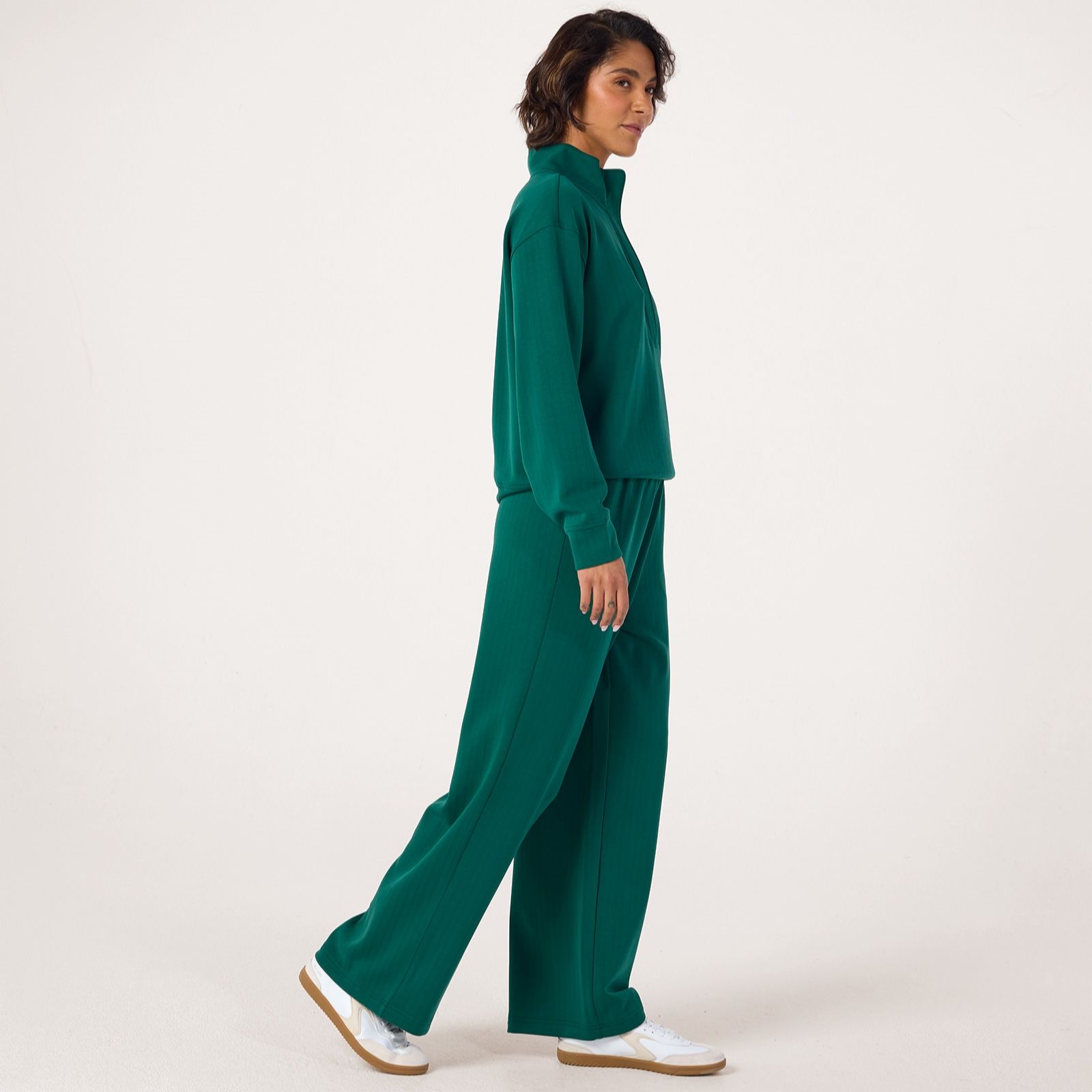 Denim & Co. Soft Ribbed Trousers Petite