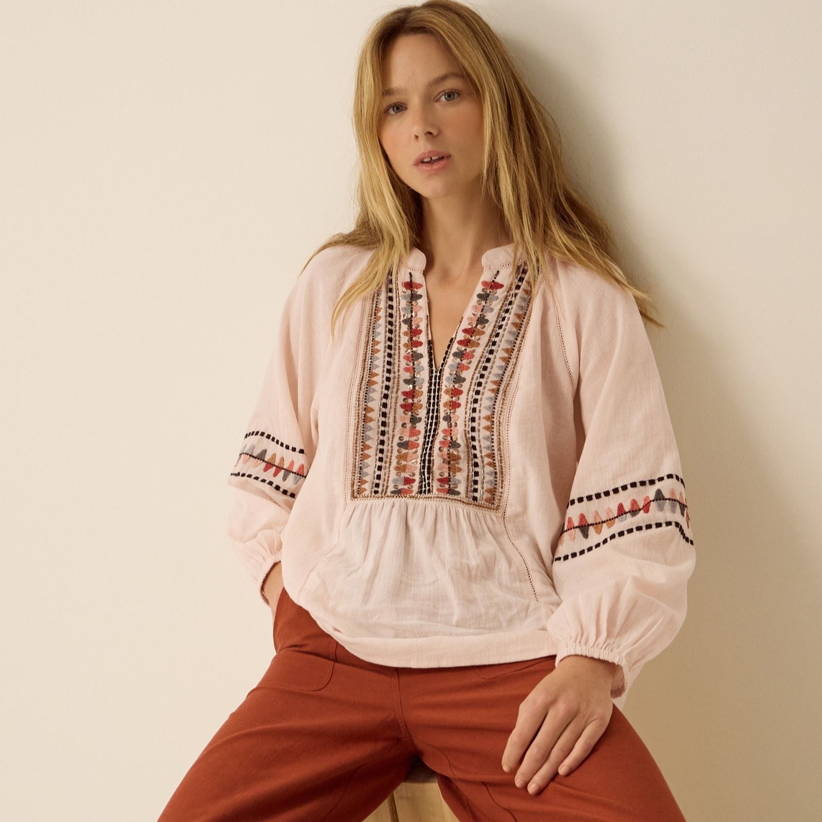 Monsoon Aoife Embroidered Top