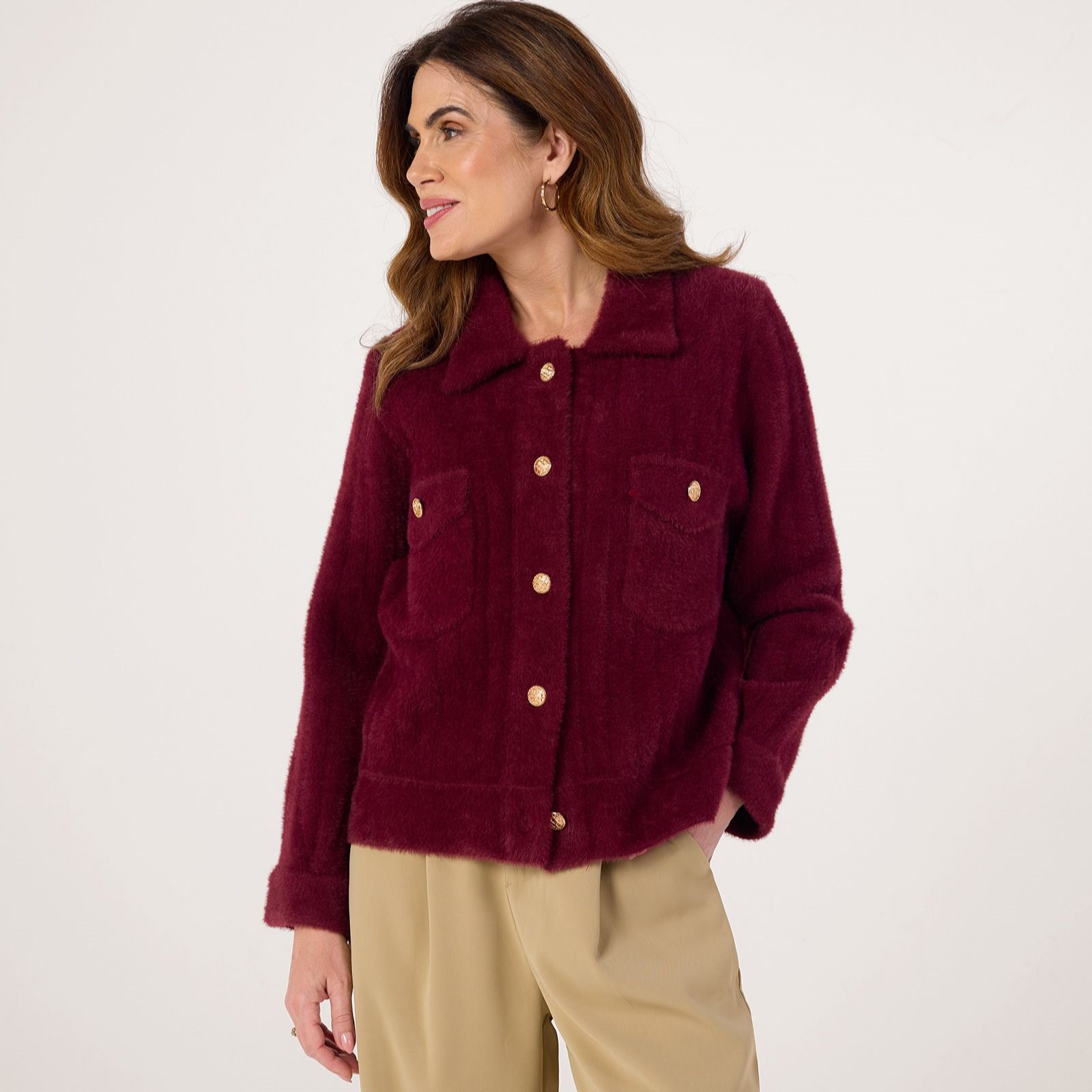 Izabel London Fluffy Knit Cardigan