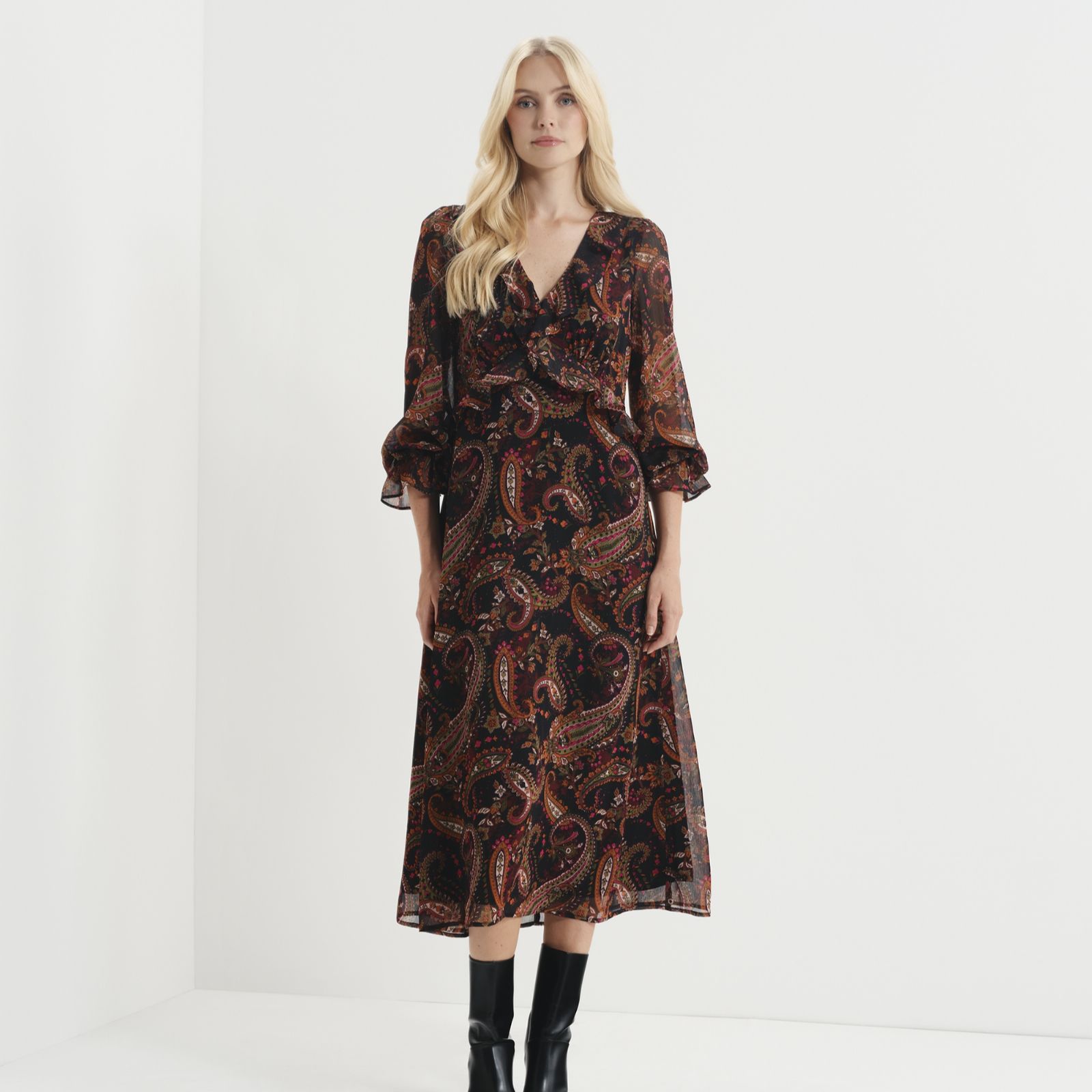 Finery London Veronica Chiffon Dress Standard