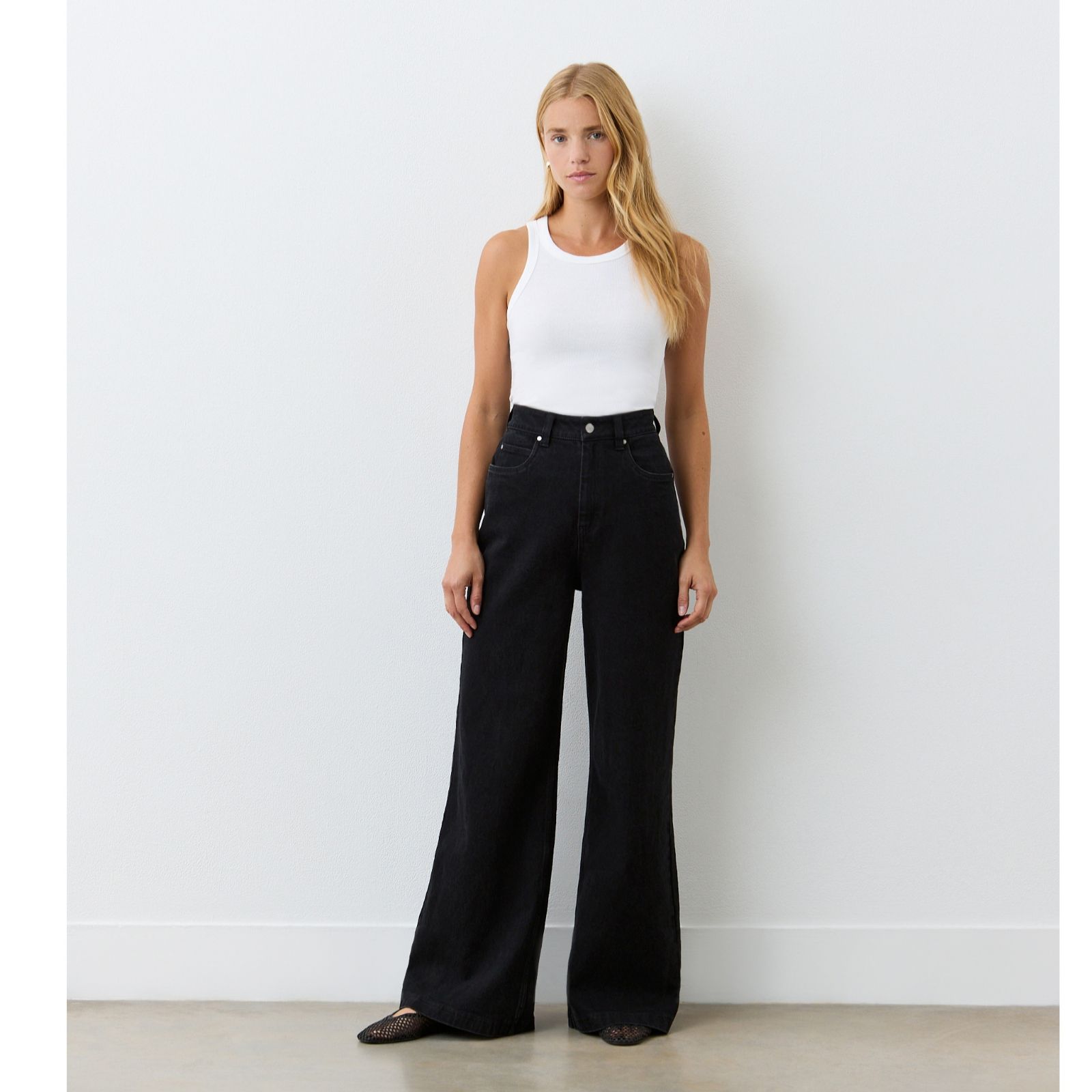 Finery London Monica Stretch Black Denim Jean Short