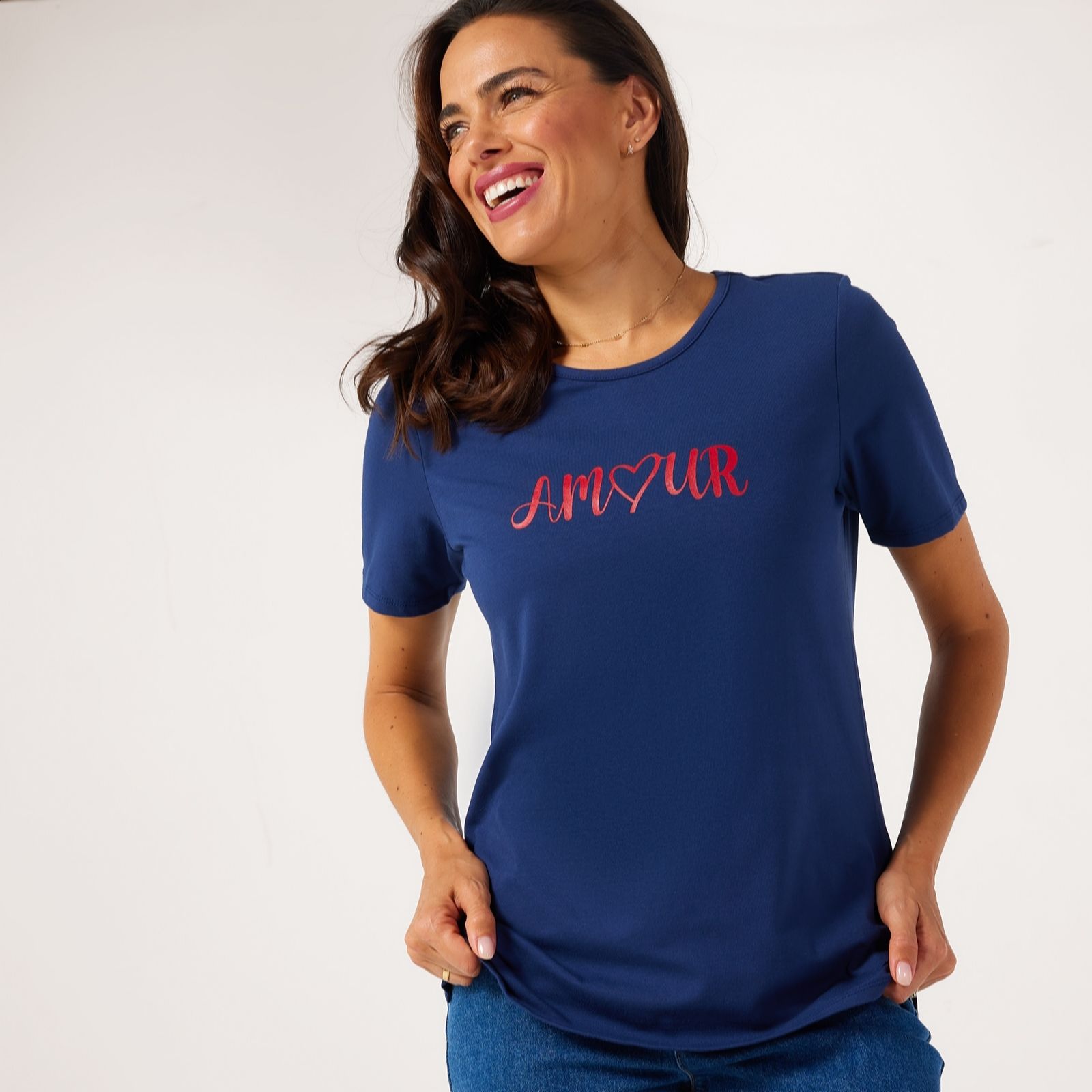 Ruth Langsford Amour Slogan T-shirt