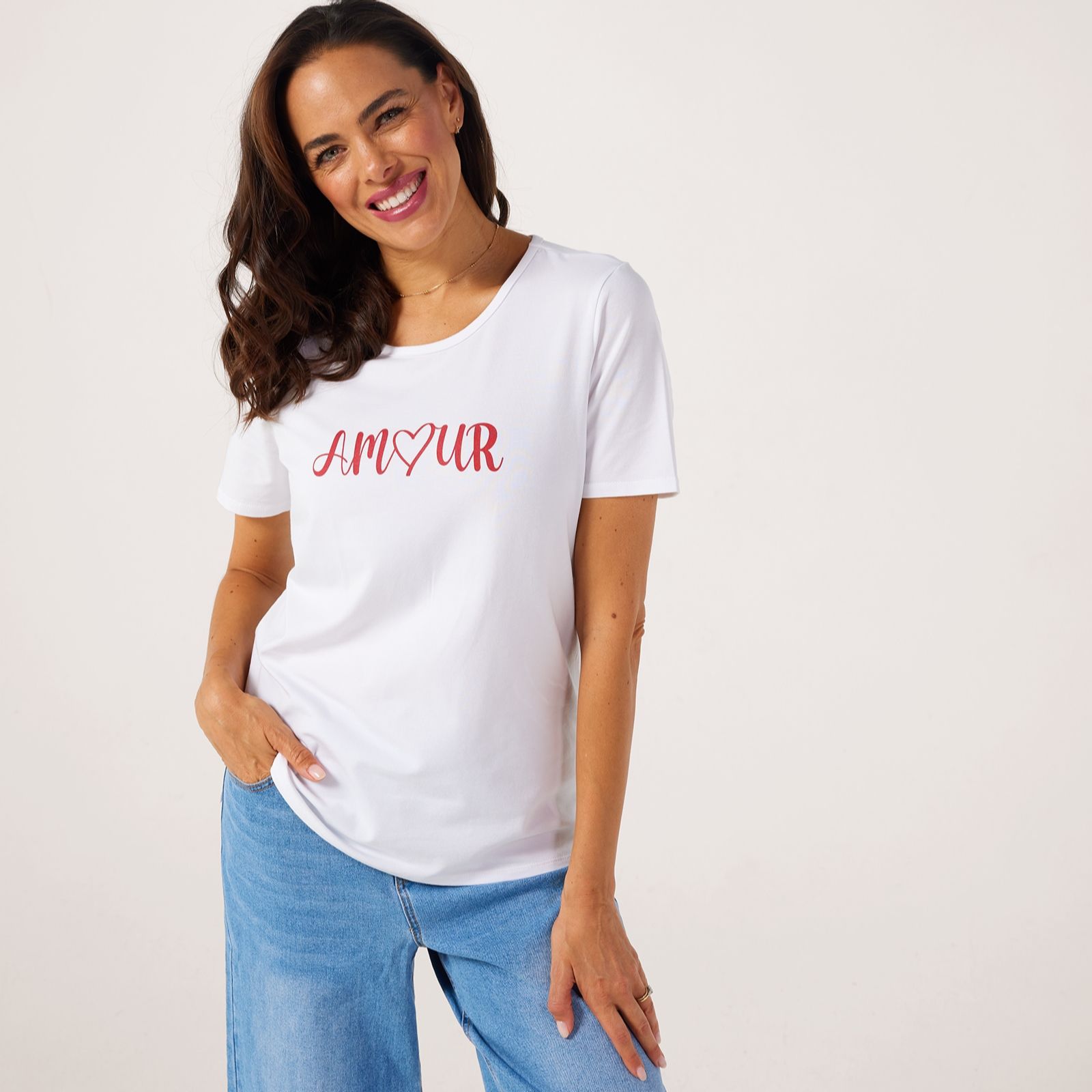 Ruth Langsford Amour Slogan T-shirt