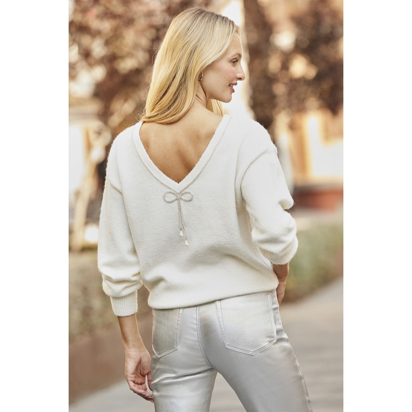 Sosandar Bow Back Jumper