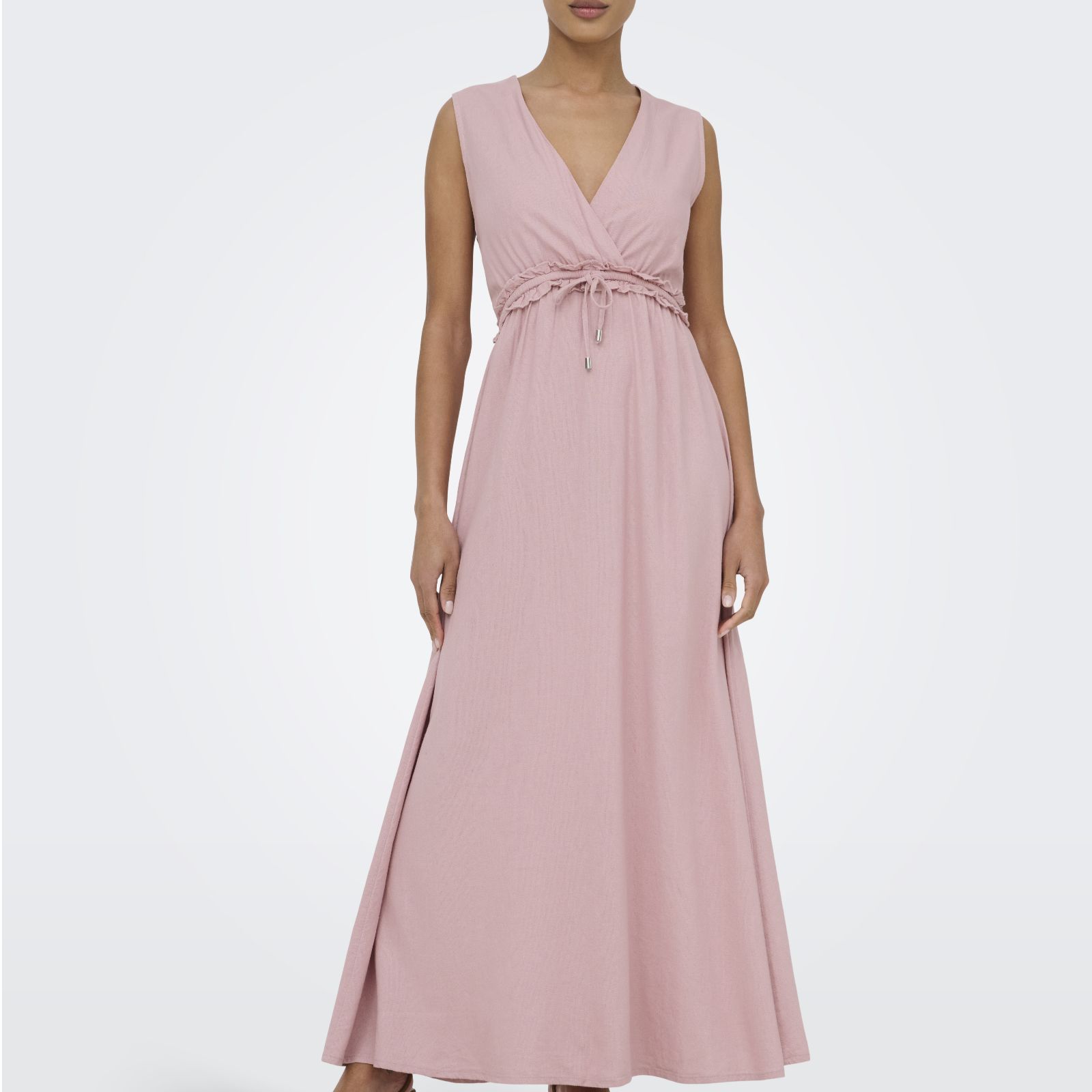Only Goa Linen Blend Sleeveless Dress