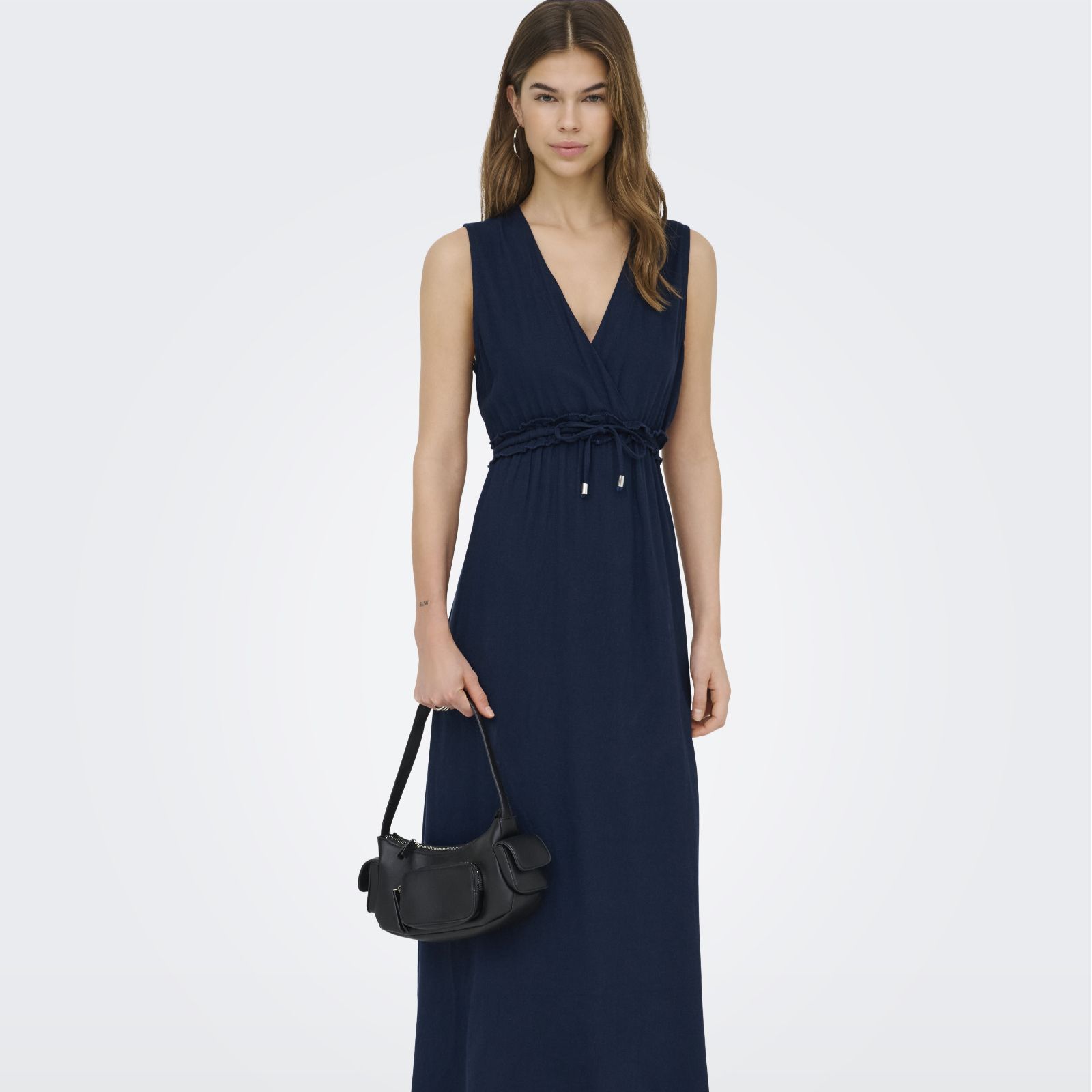 Only Goa Linen Blend Sleeveless Dress