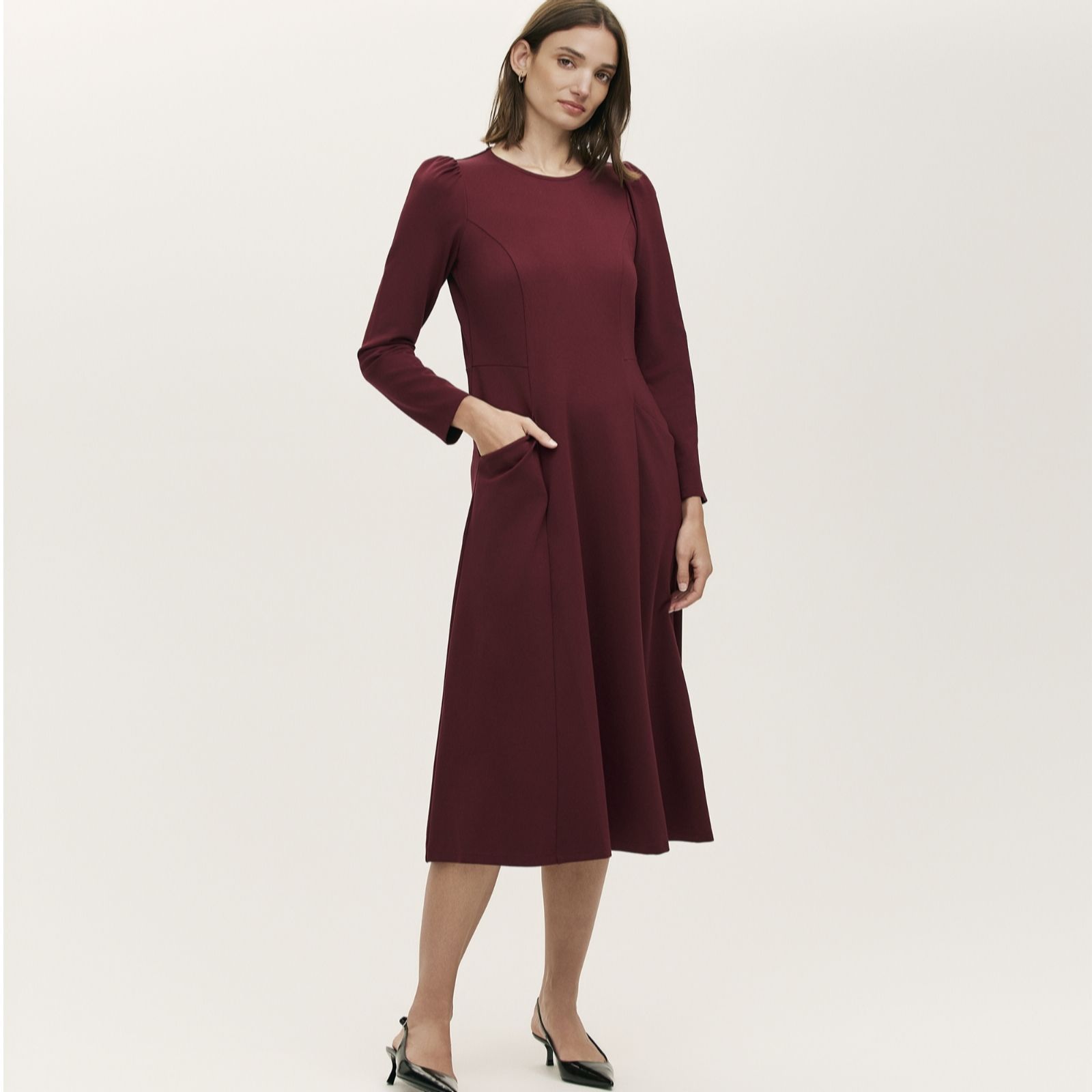 Finery London Felice Ponte Jersey Midi Dress Petite