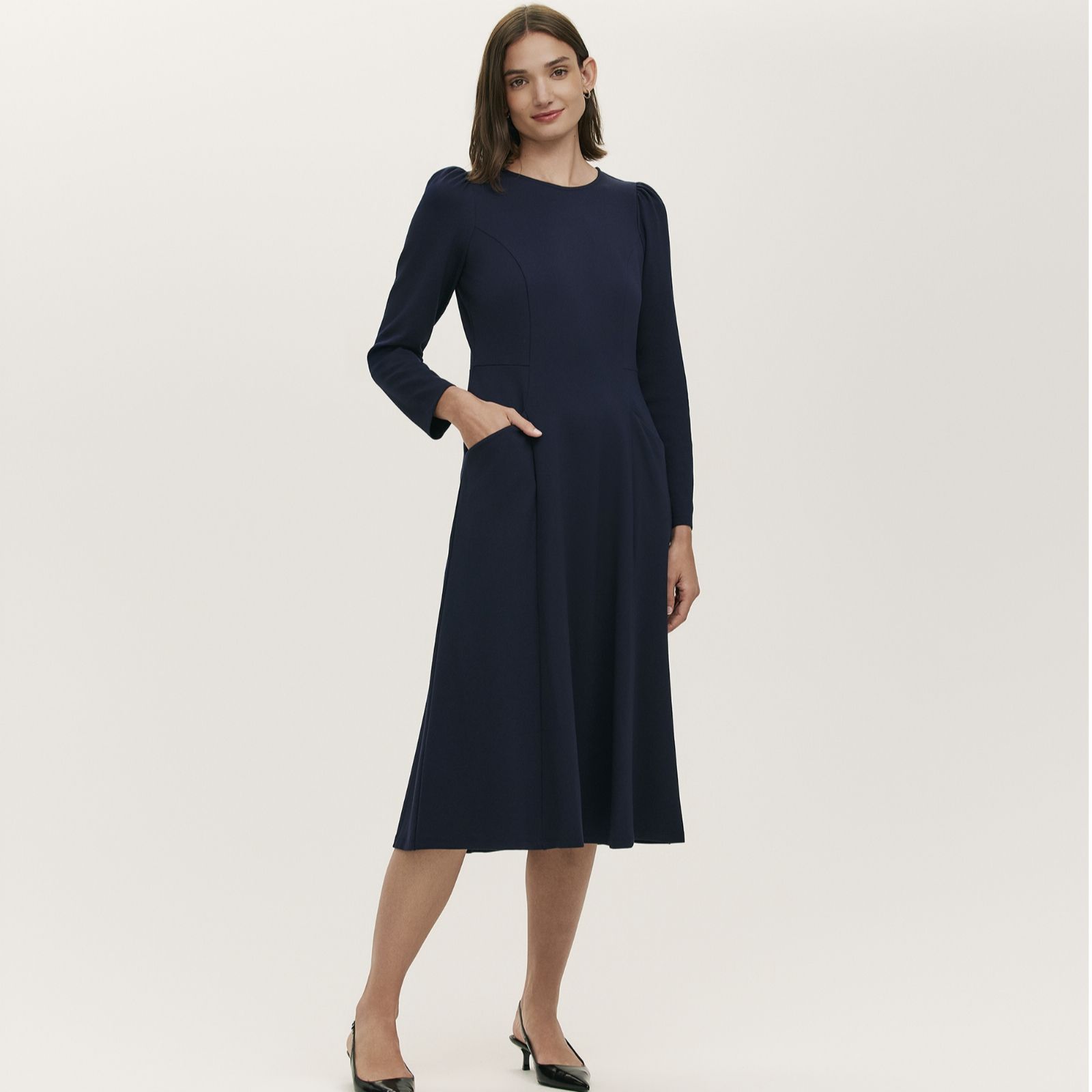 Finery London Felice Ponte Jersey Midi Dress Petite