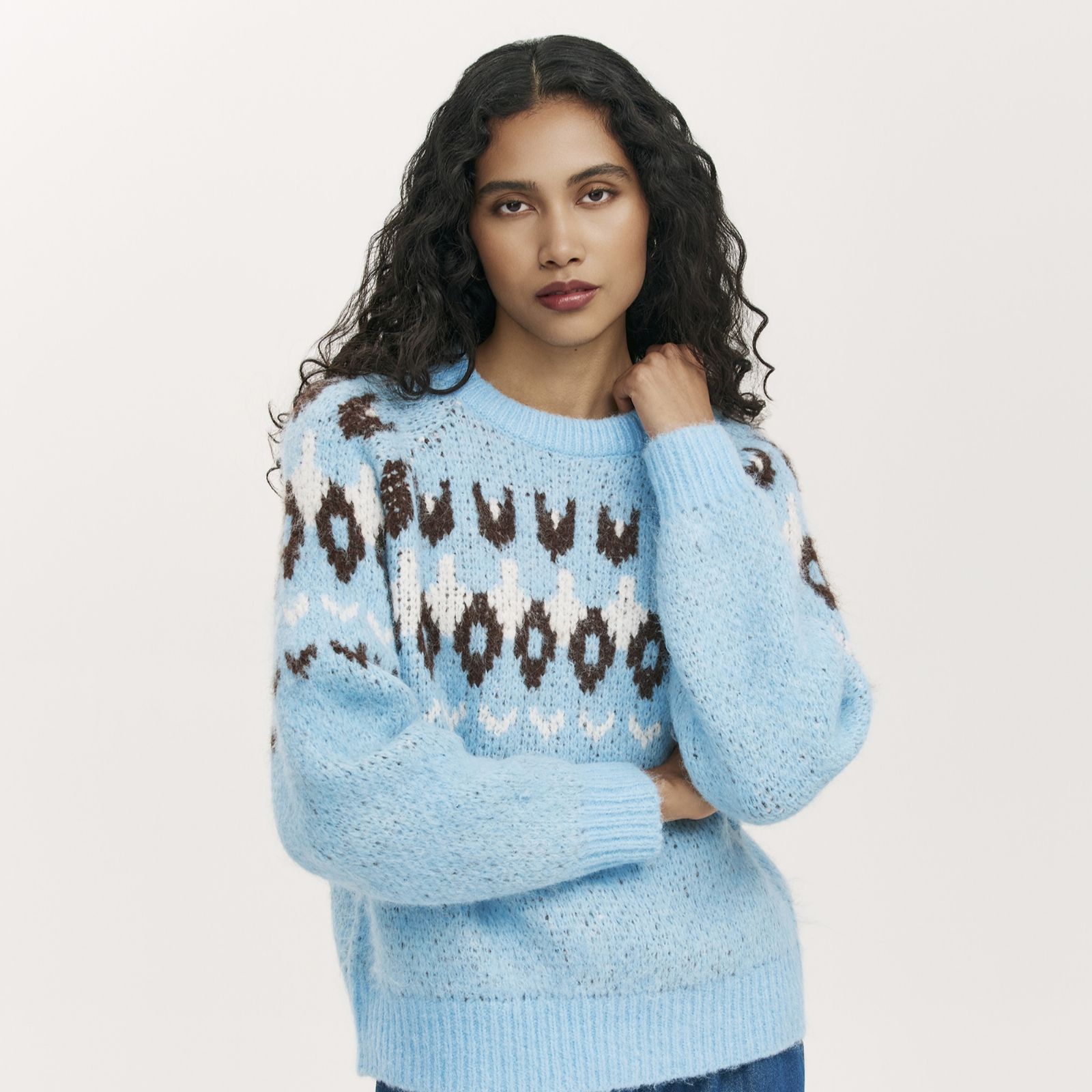Finery London Belinda Fair Isle Knitted Jumper