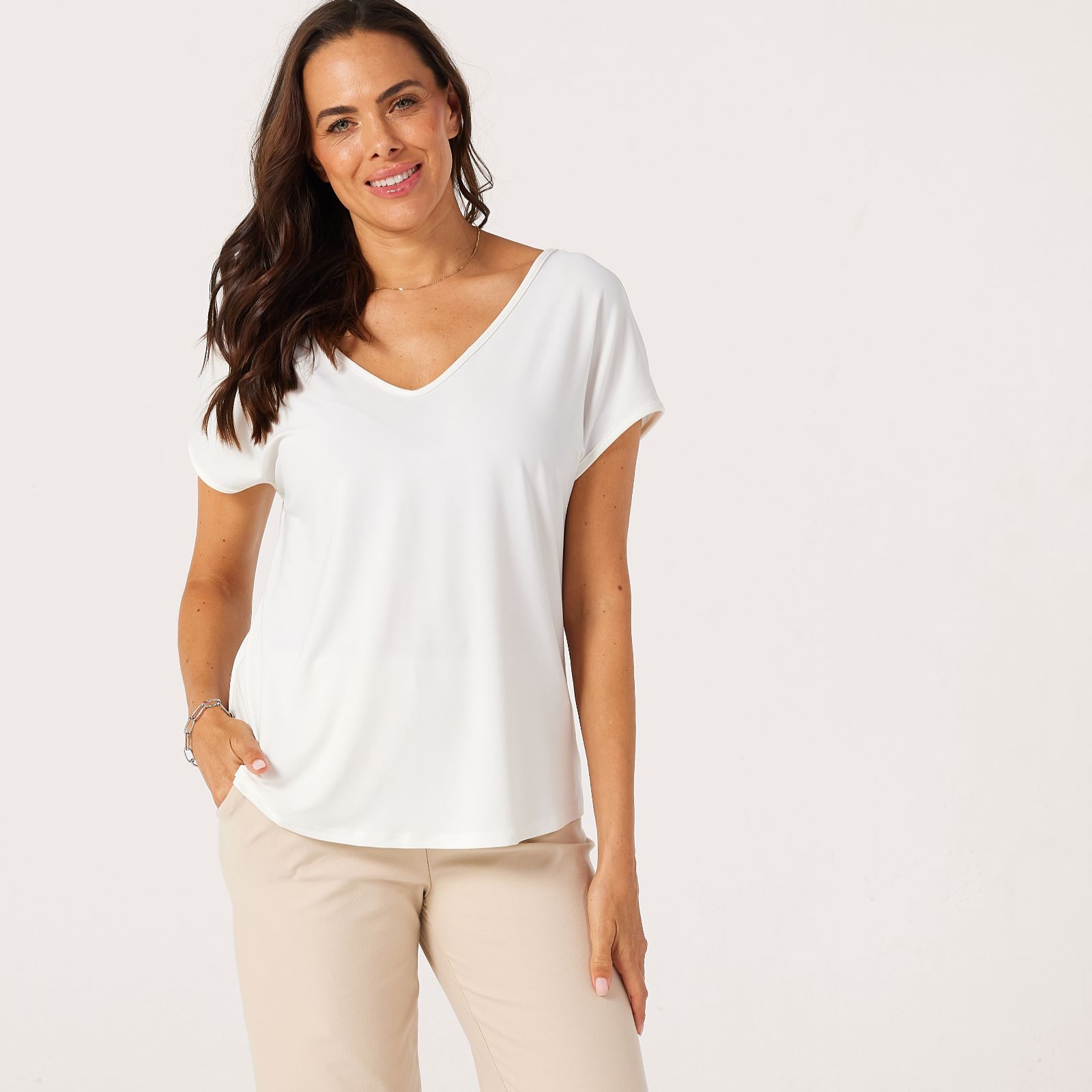Kim & Co Brazil Jersey Short Dolman Sleeve Reversible Top