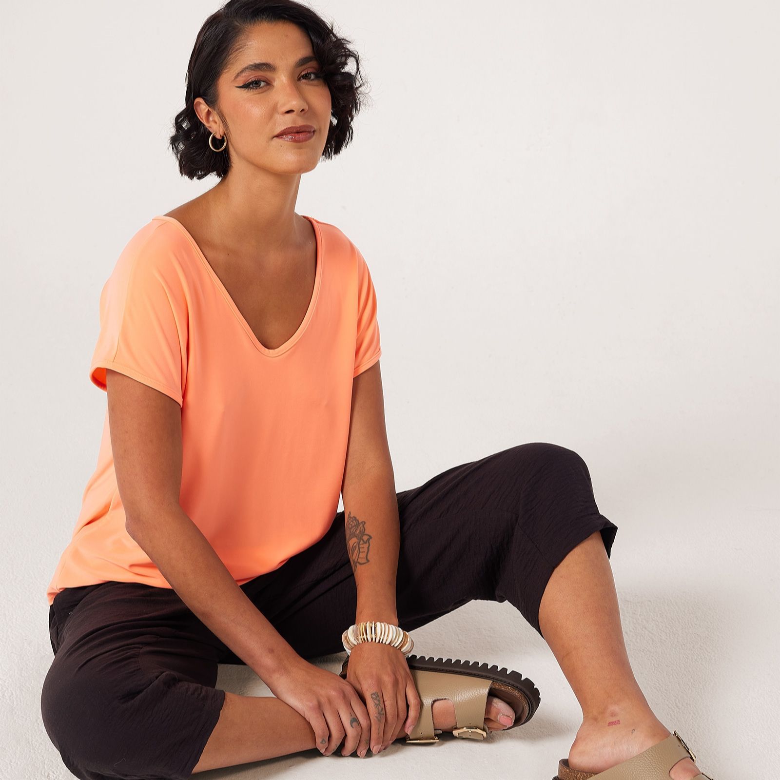 Kim & Co Brazil Jersey Short Dolman Sleeve Reversible Top