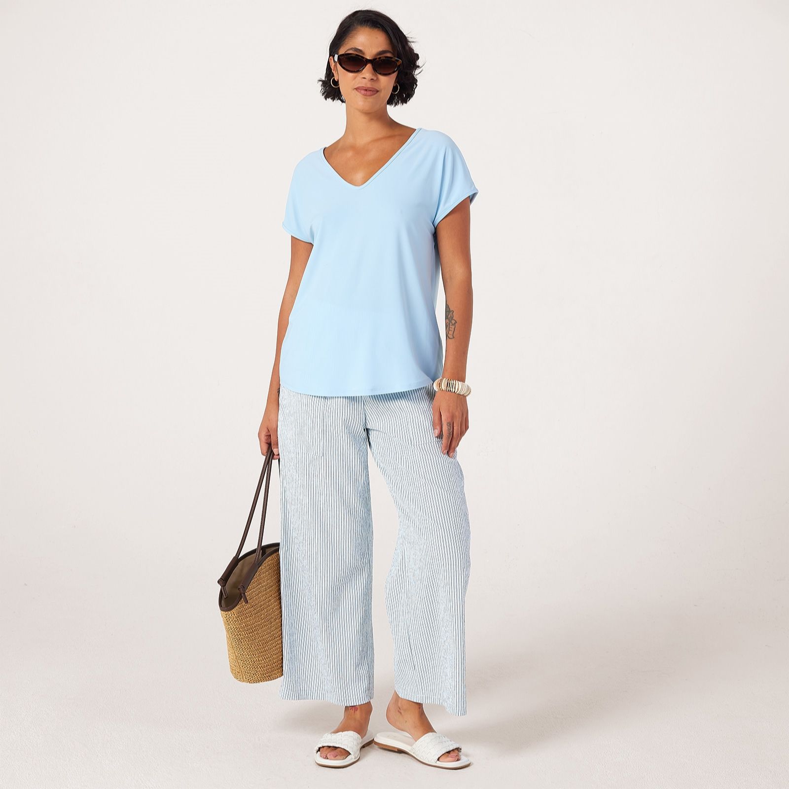 Kim & Co Brazil Jersey Short Dolman Sleeve Reversible Top