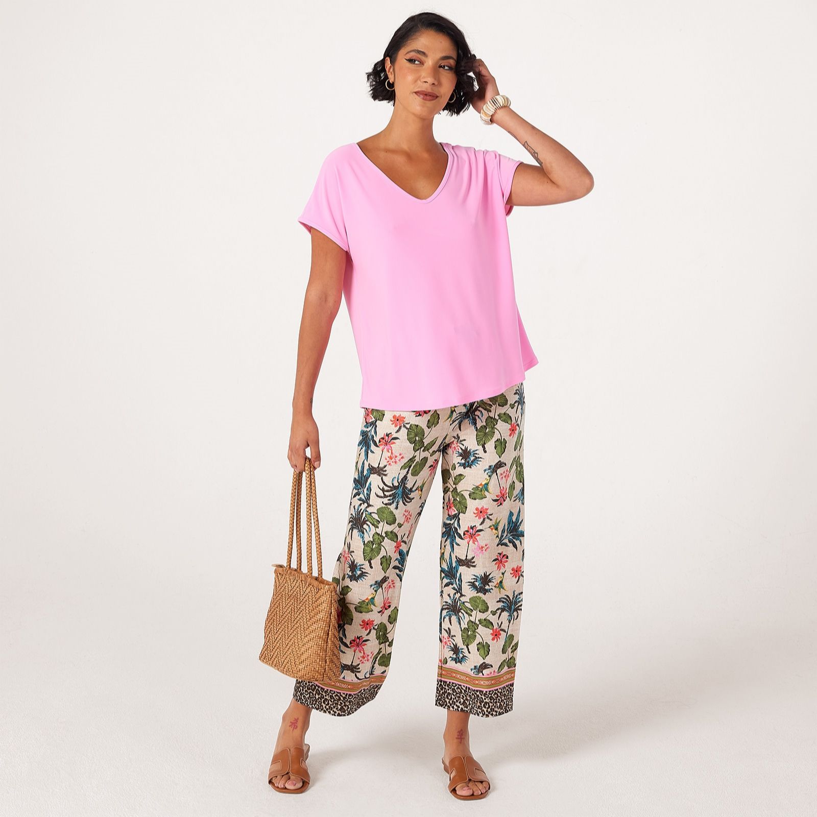 Kim & Co Brazil Jersey Short Dolman Sleeve Reversible Top