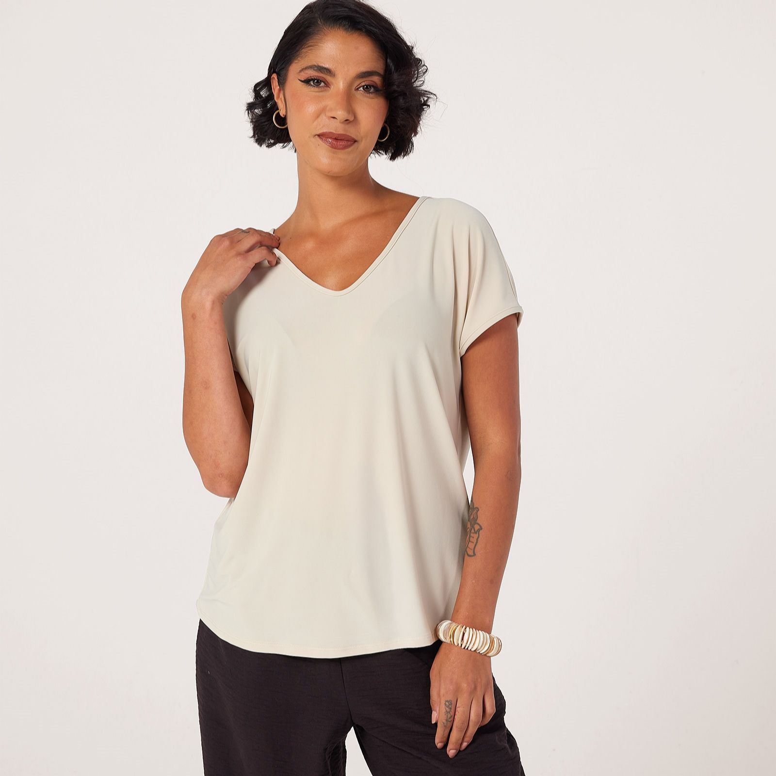 Kim & Co Brazil Jersey Short Dolman Sleeve Reversible Top