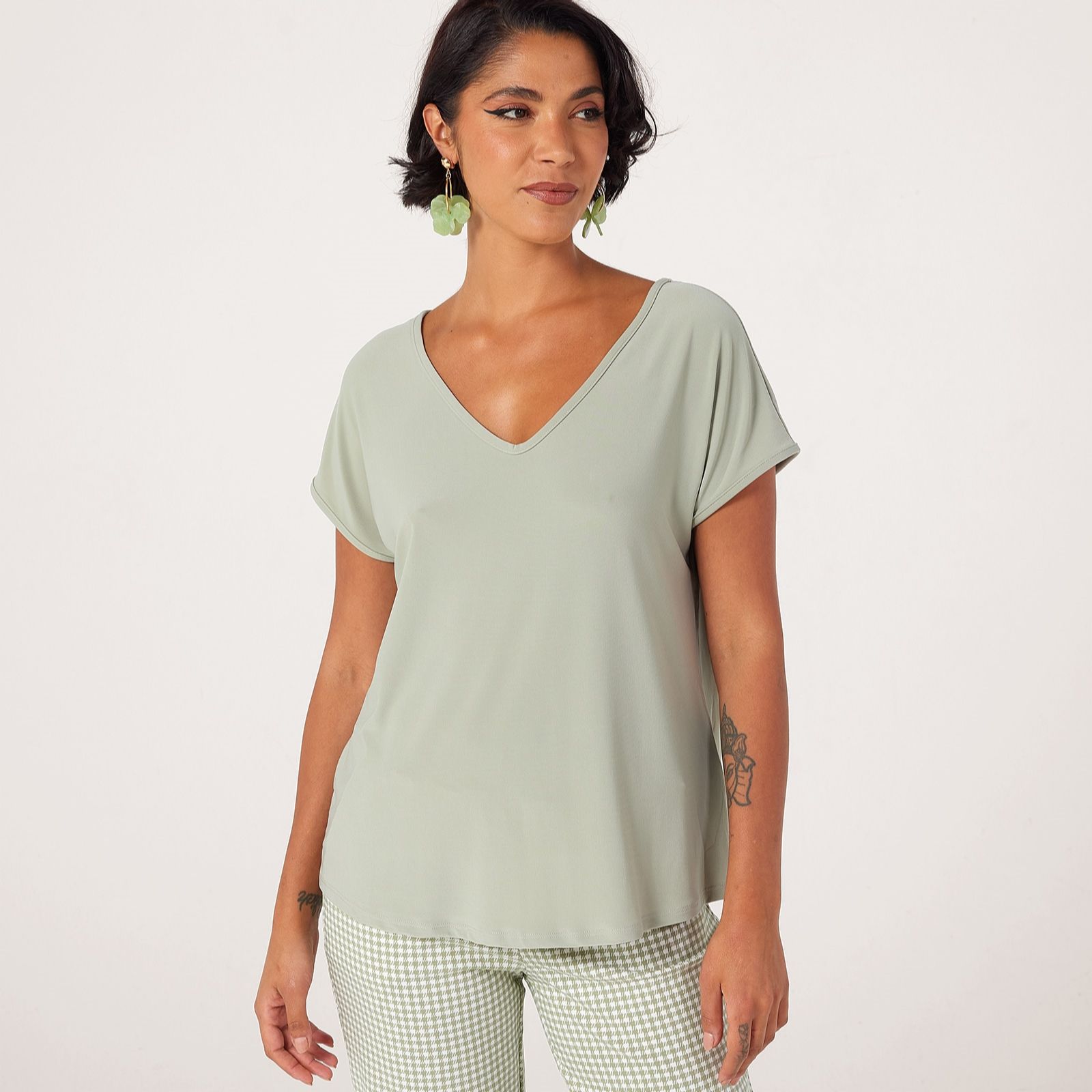 Kim & Co Brazil Jersey Short Dolman Sleeve Reversible Top