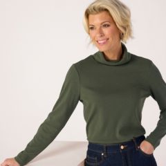 Ruth Langsford Jersey Ribbed Roll Neck Top
