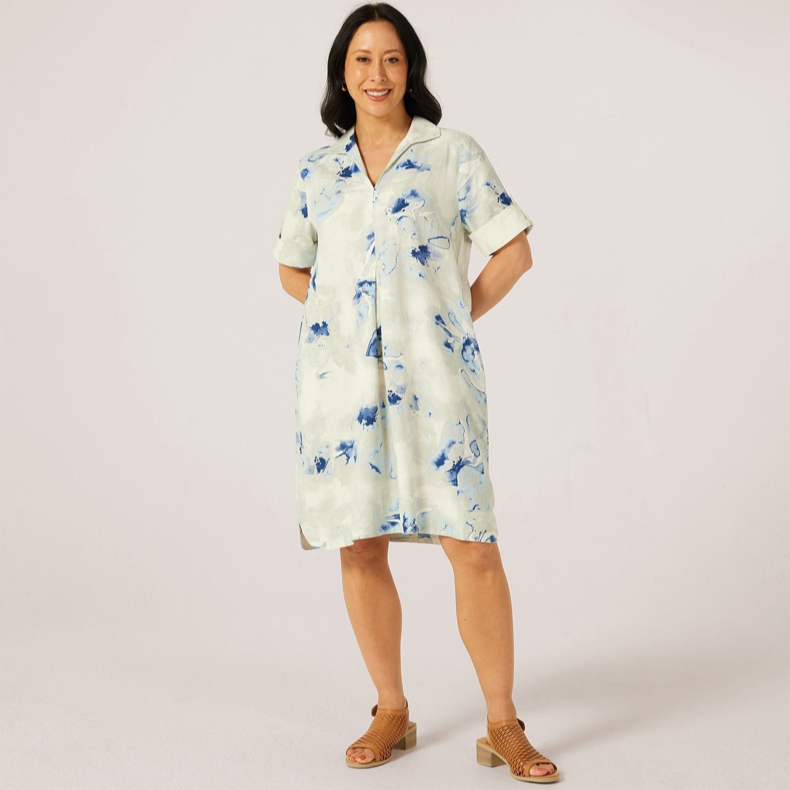 Masai Copenhagen Naevira Printed Linen Viscose Dress