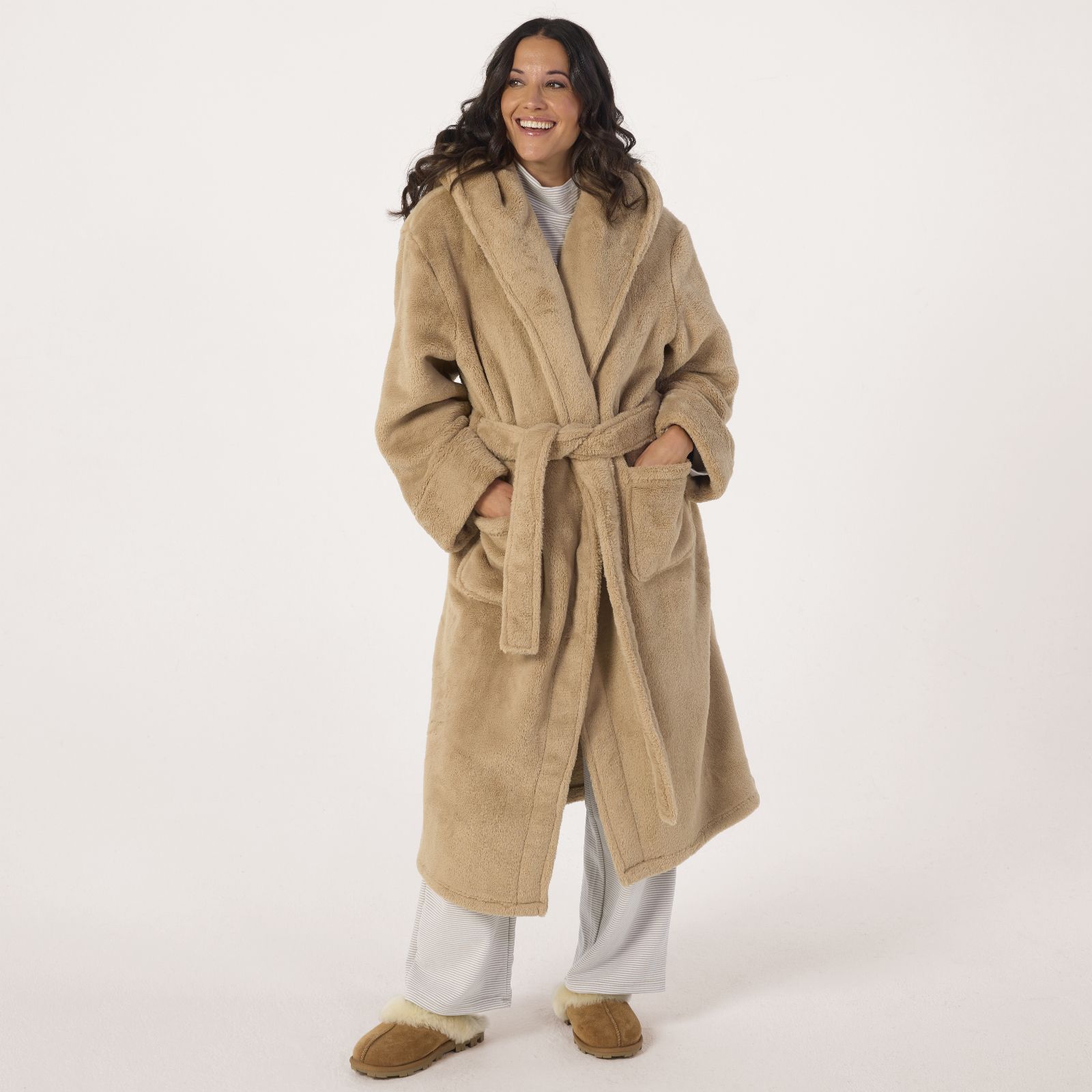 Cozee Home Plush Flannel Robe