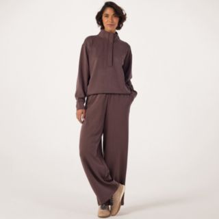 Denim & Co. Soft Ribbed Trousers Standard