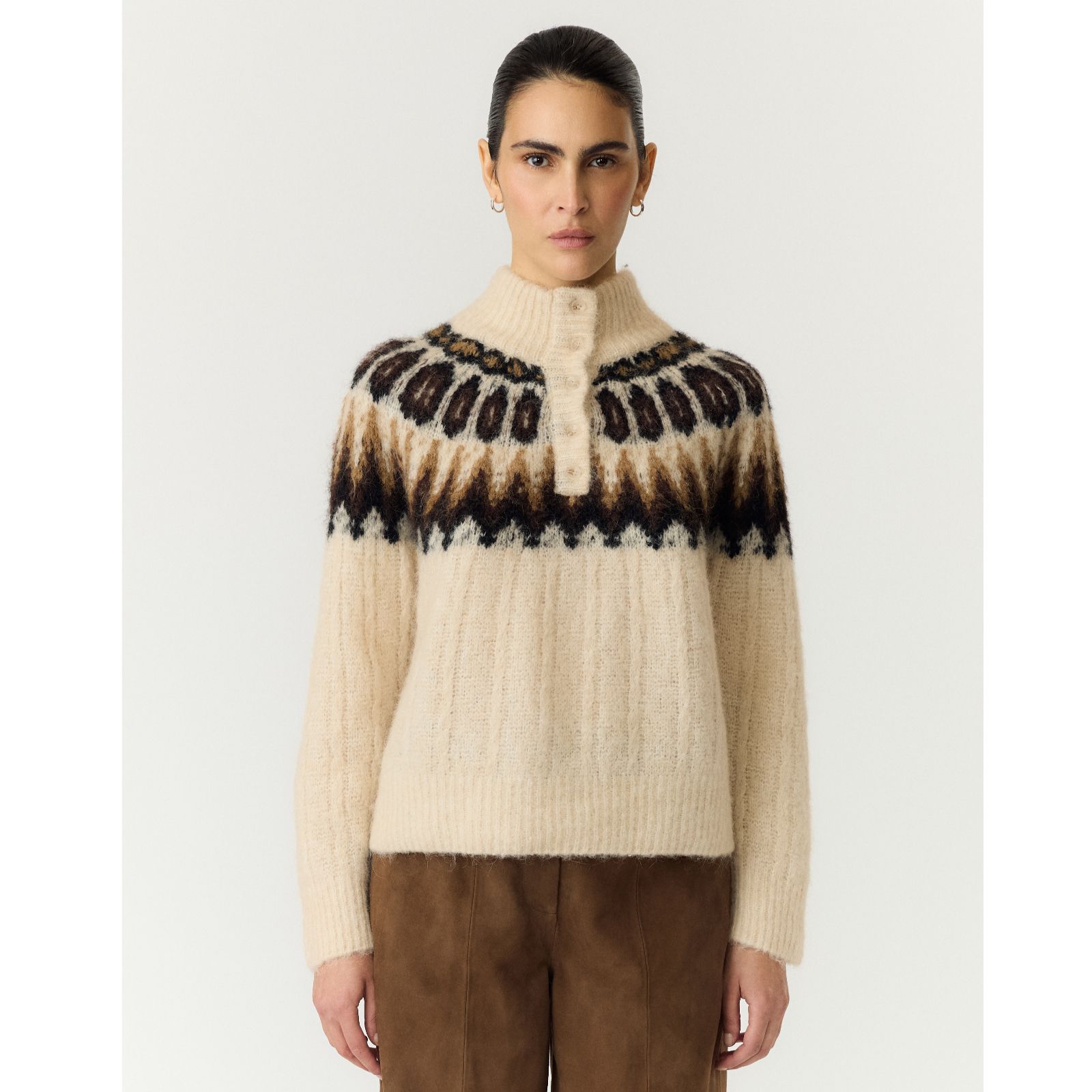 YAS Domina Fairisle Knitted Jumper