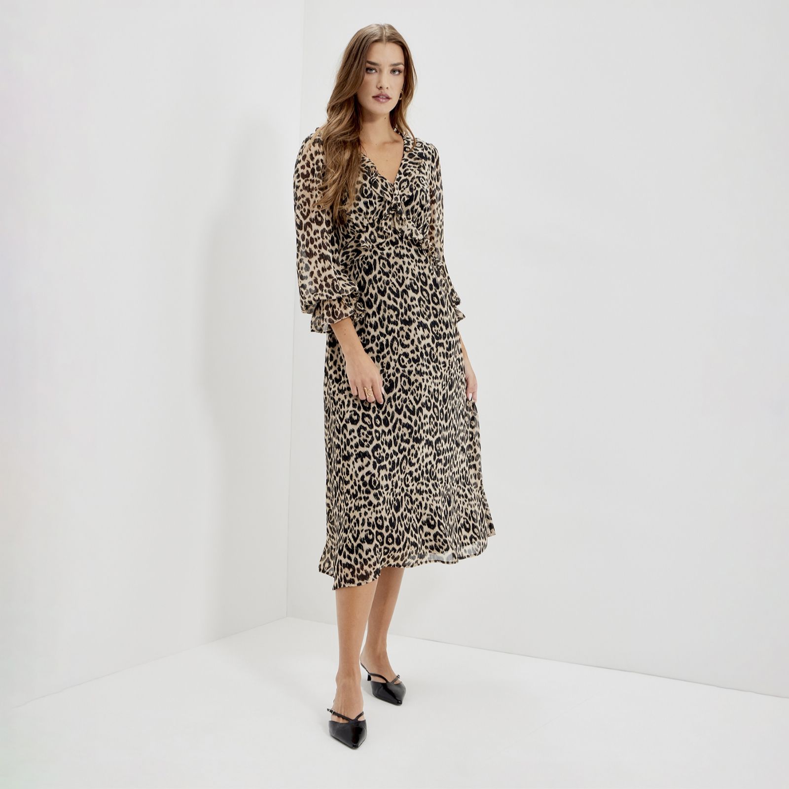 Finery London Veronica Chiffon Dress Petite