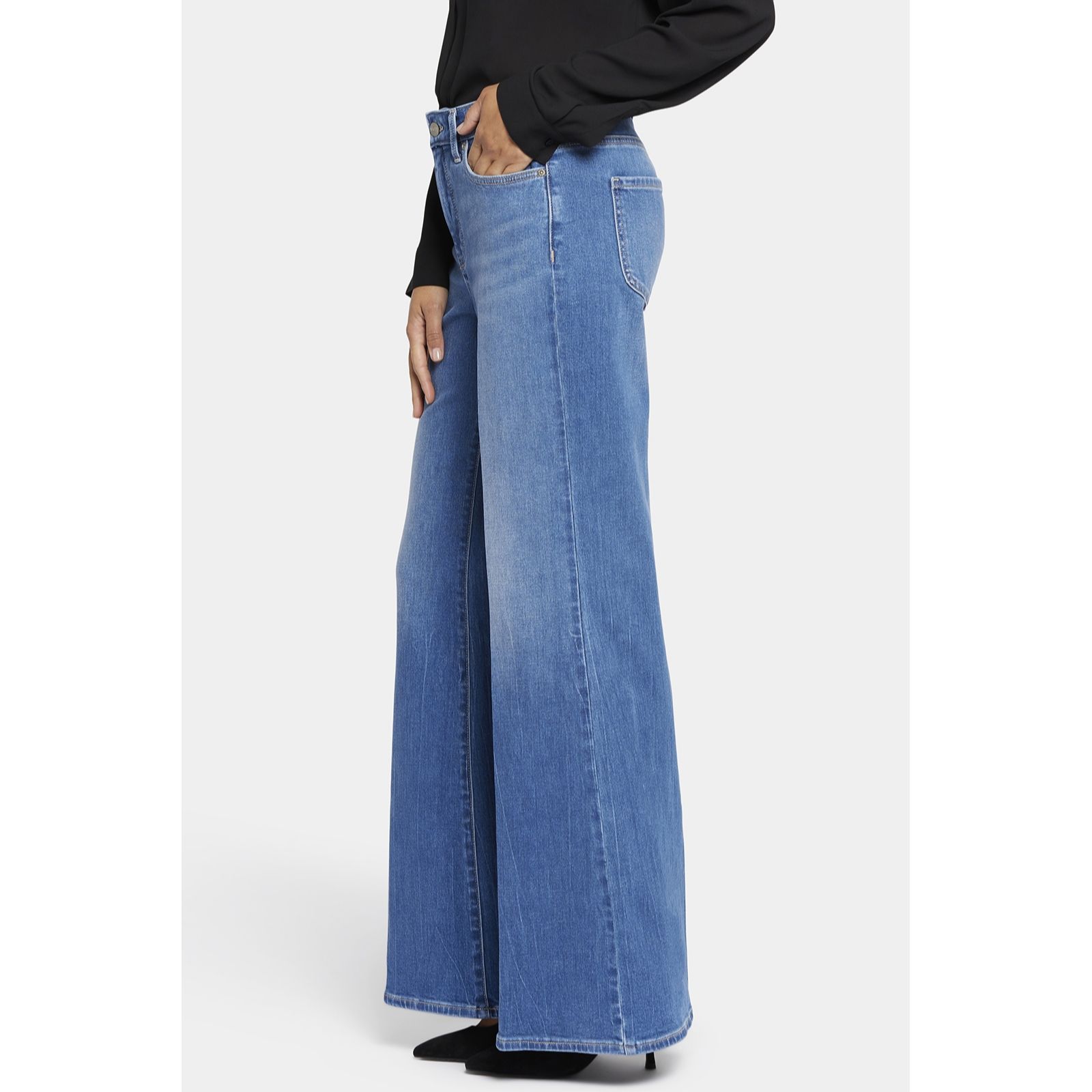Mia Palazzo Jeans With High Rise - Northbridge Blue