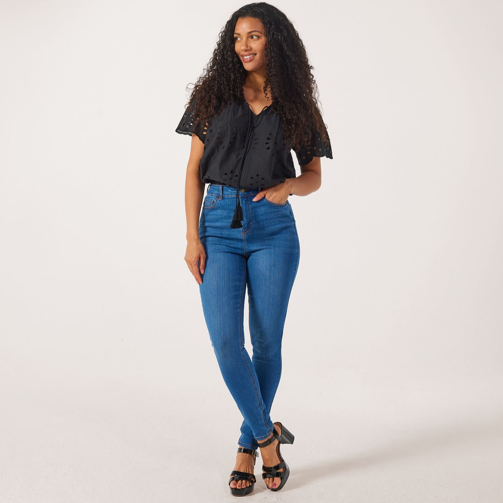 Dannii Minogue High Waist Skinny Denim Jeans Petite