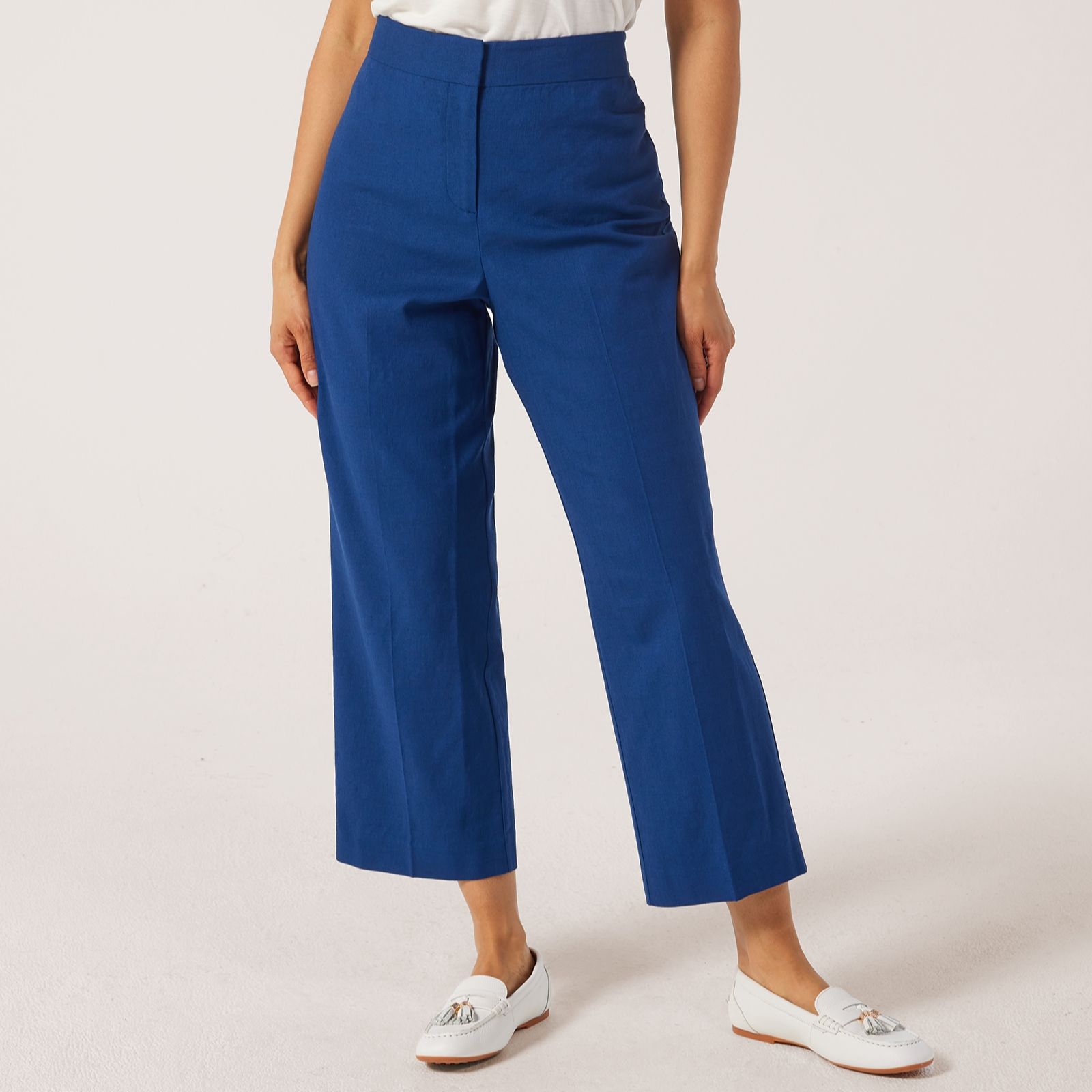 Ruth Langsford Linen Cropped Trouser Petite