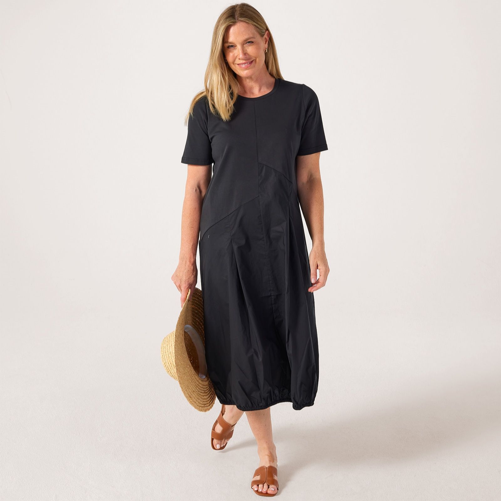 Masai Copenhagen Naholin Jersey Cotton with Poplin Bubble Dress