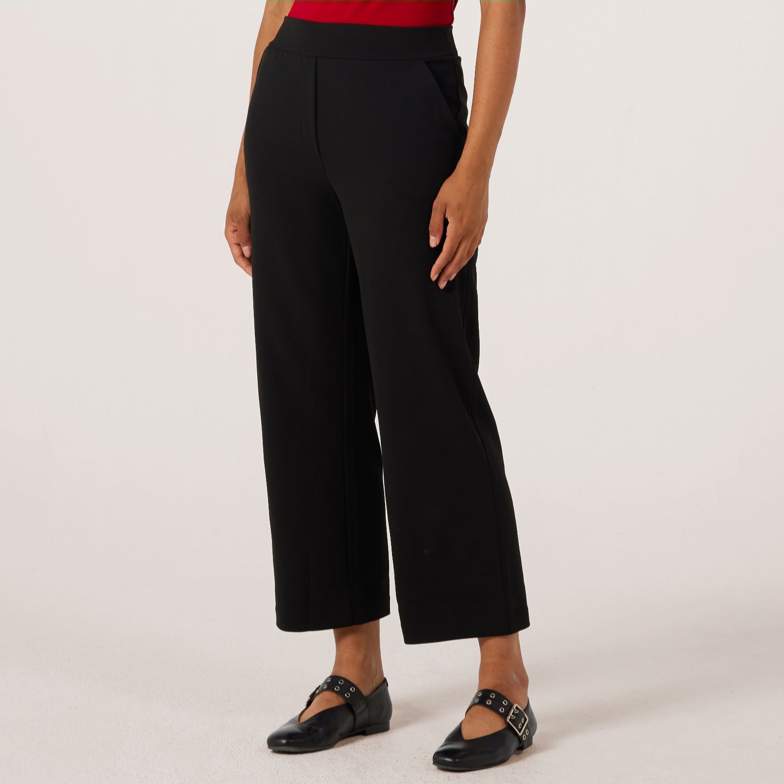 Kim & Co Ponte Crepe Straight Leg Ankle Length Trouser