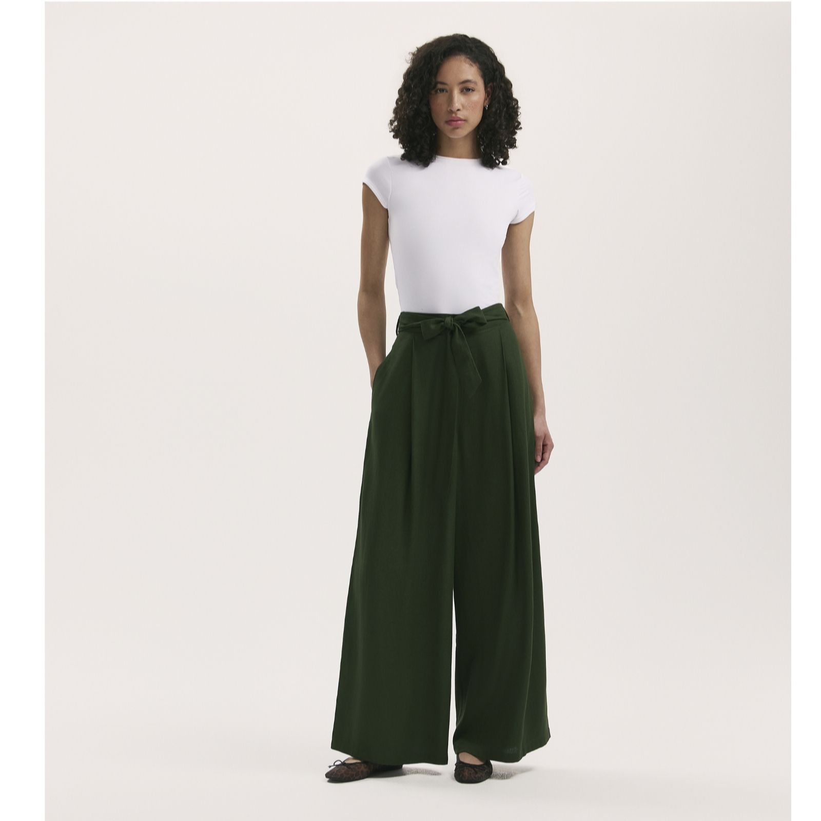 Finery London Athena Linen Viscose Mix Trousers Standard