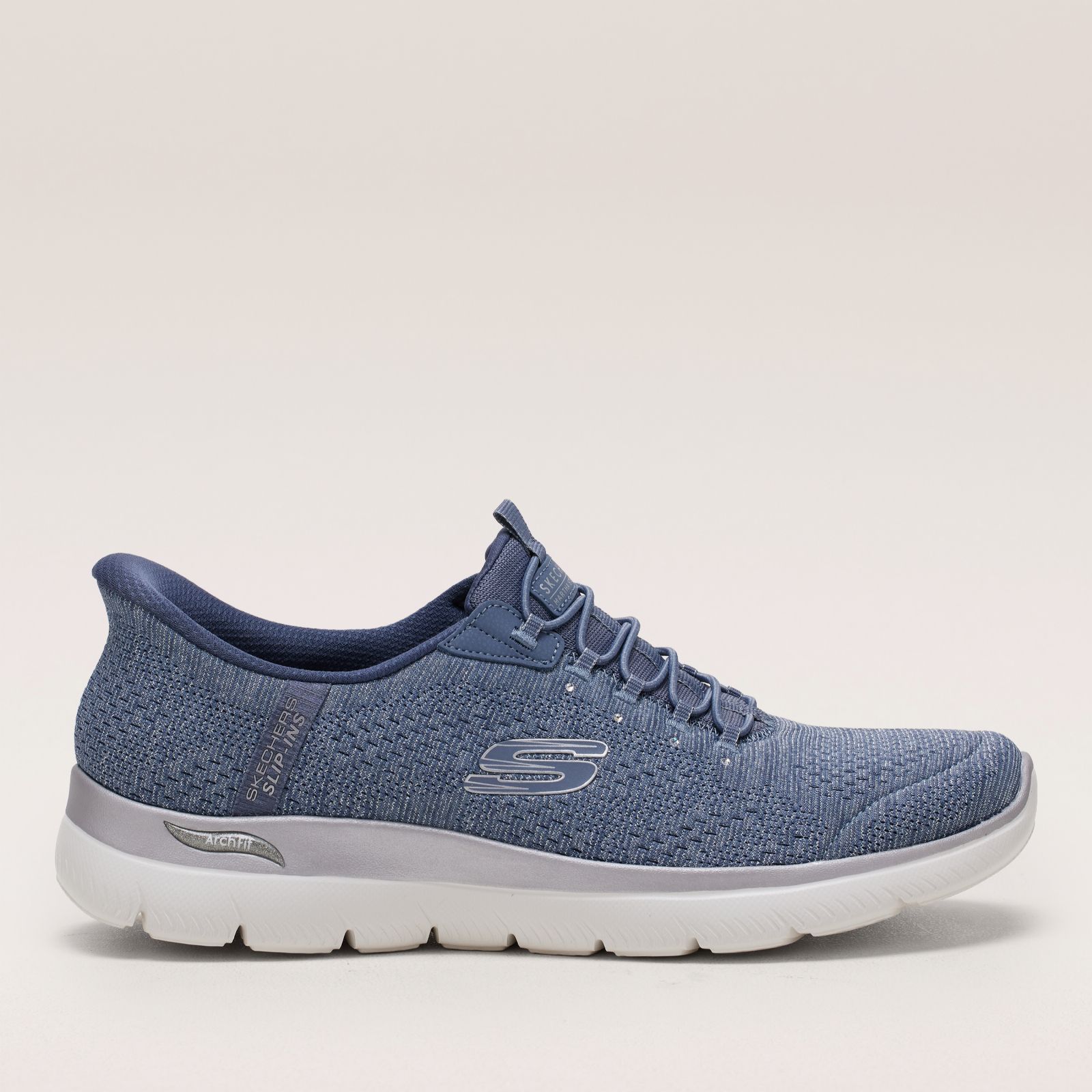 Skechers Arch Fit Summits Soft Shimmer Slip-Ins Trainers