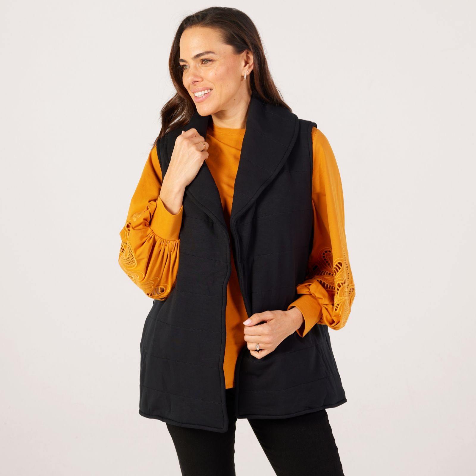 MarlaWynne Collection Quilted Cloud Knit Gilet