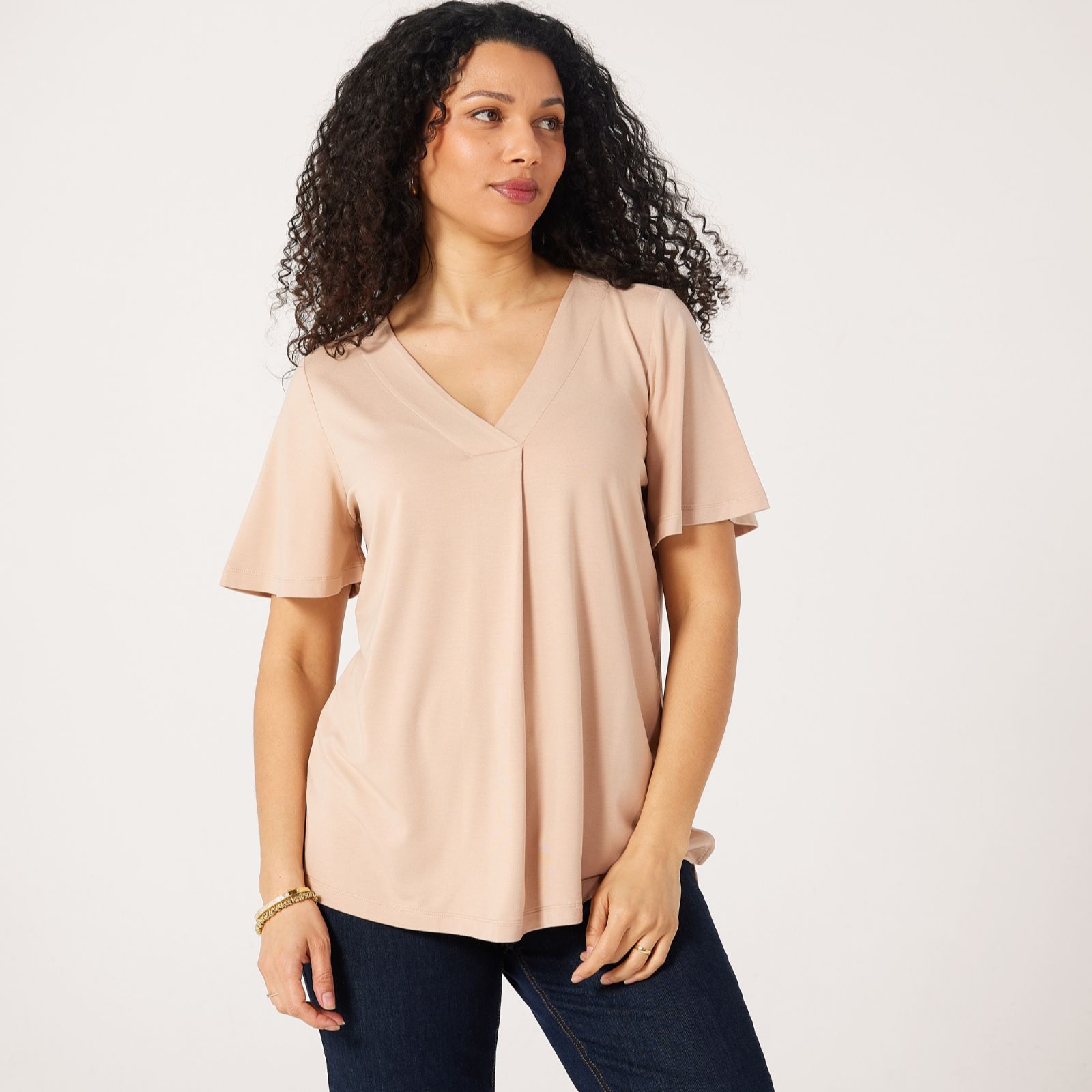 Ruth Langsford Flutter Sleeve Jersey Top