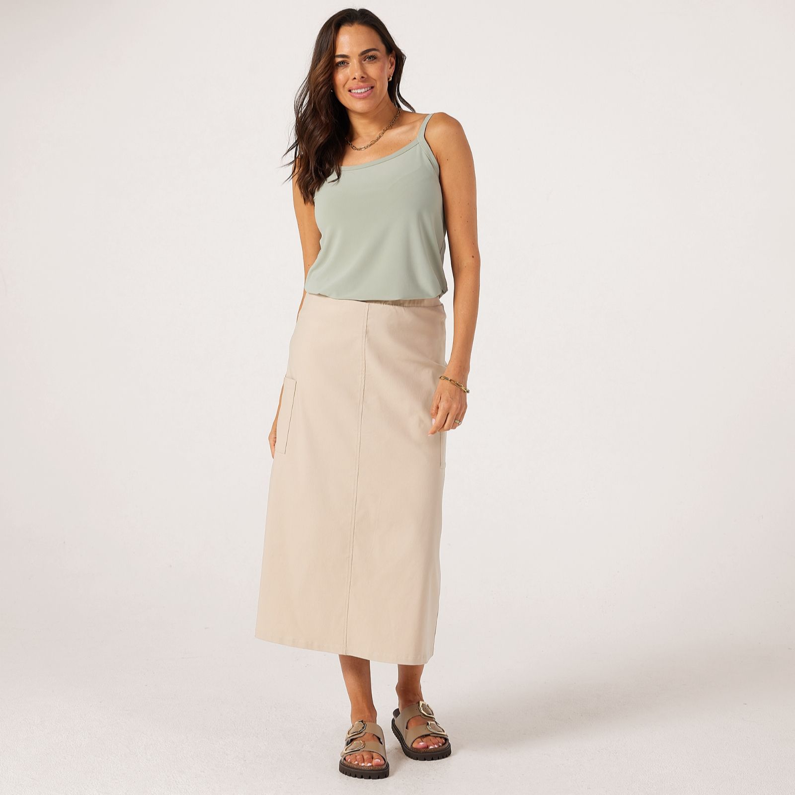 Kim & Co Soft Millenium Skirt with Cargo Pockets
