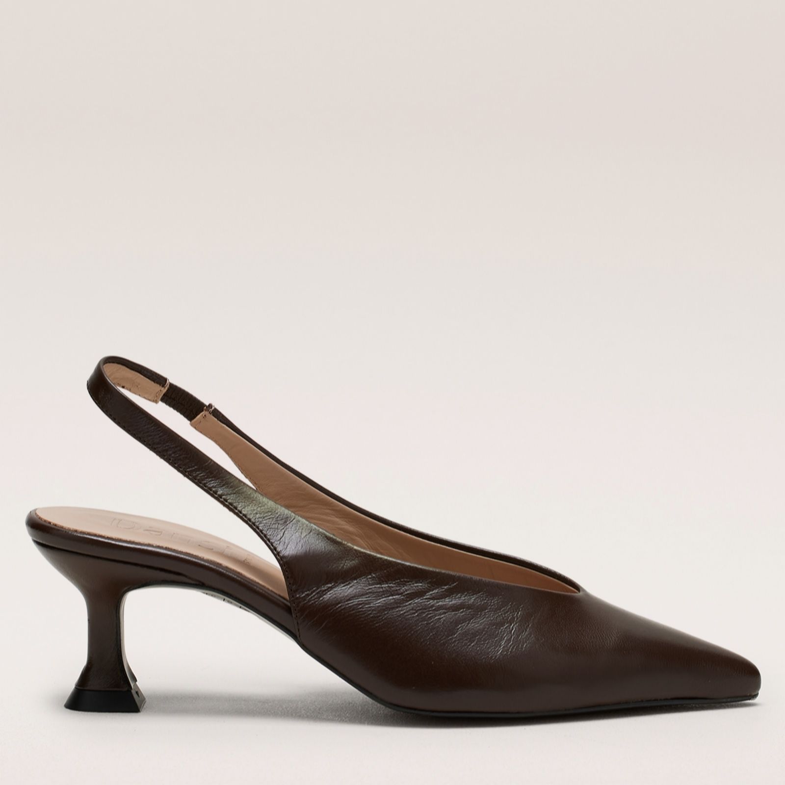 Dansi Leather Sling Back Heeled Shoe