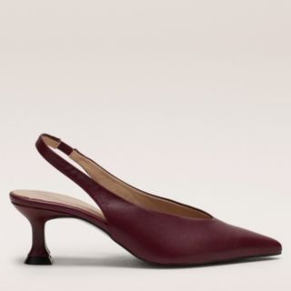 Dansi Leather Sling Back Heeled Shoe