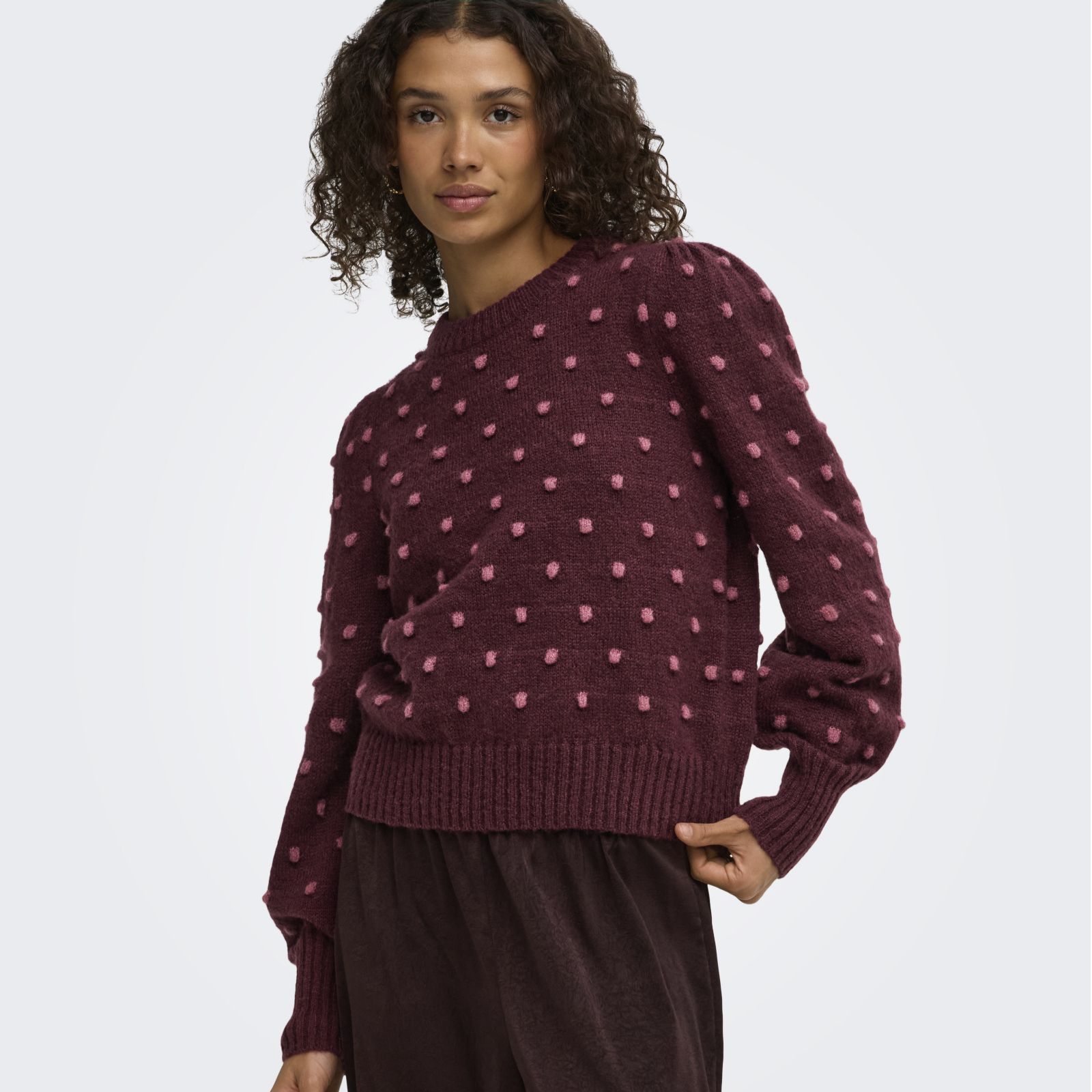 JDY Sigrid Puff Dot Knitted Jumper