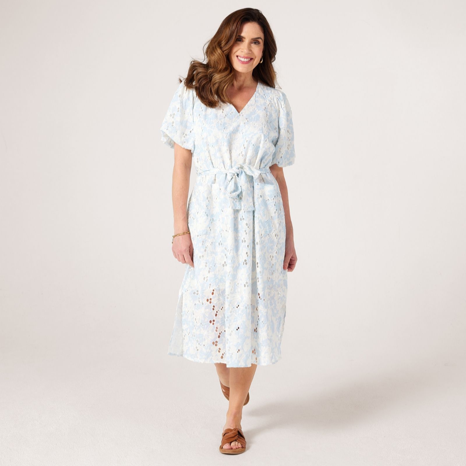 Masai Copenhagen Norinth 100% Cotton Print Broderie Dress
