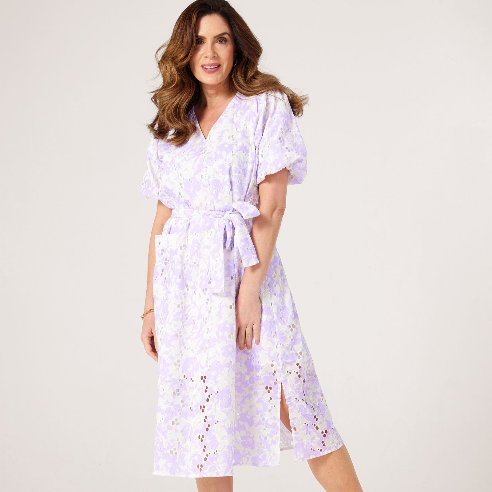 Masai Copenhagen Norinth 100% Cotton Print Broderie Dress