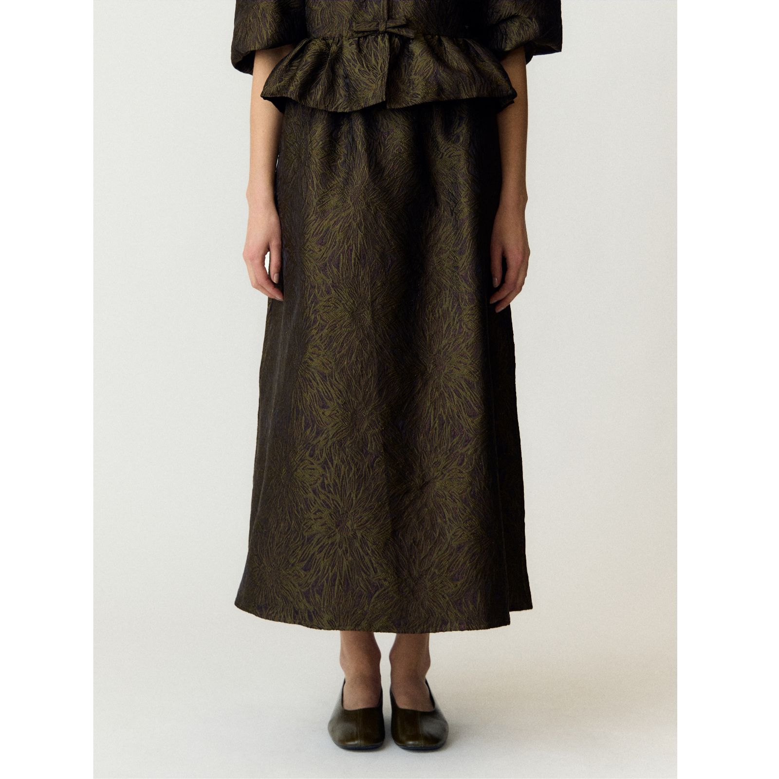 YAS Leroc High Waisted Textured Skirt