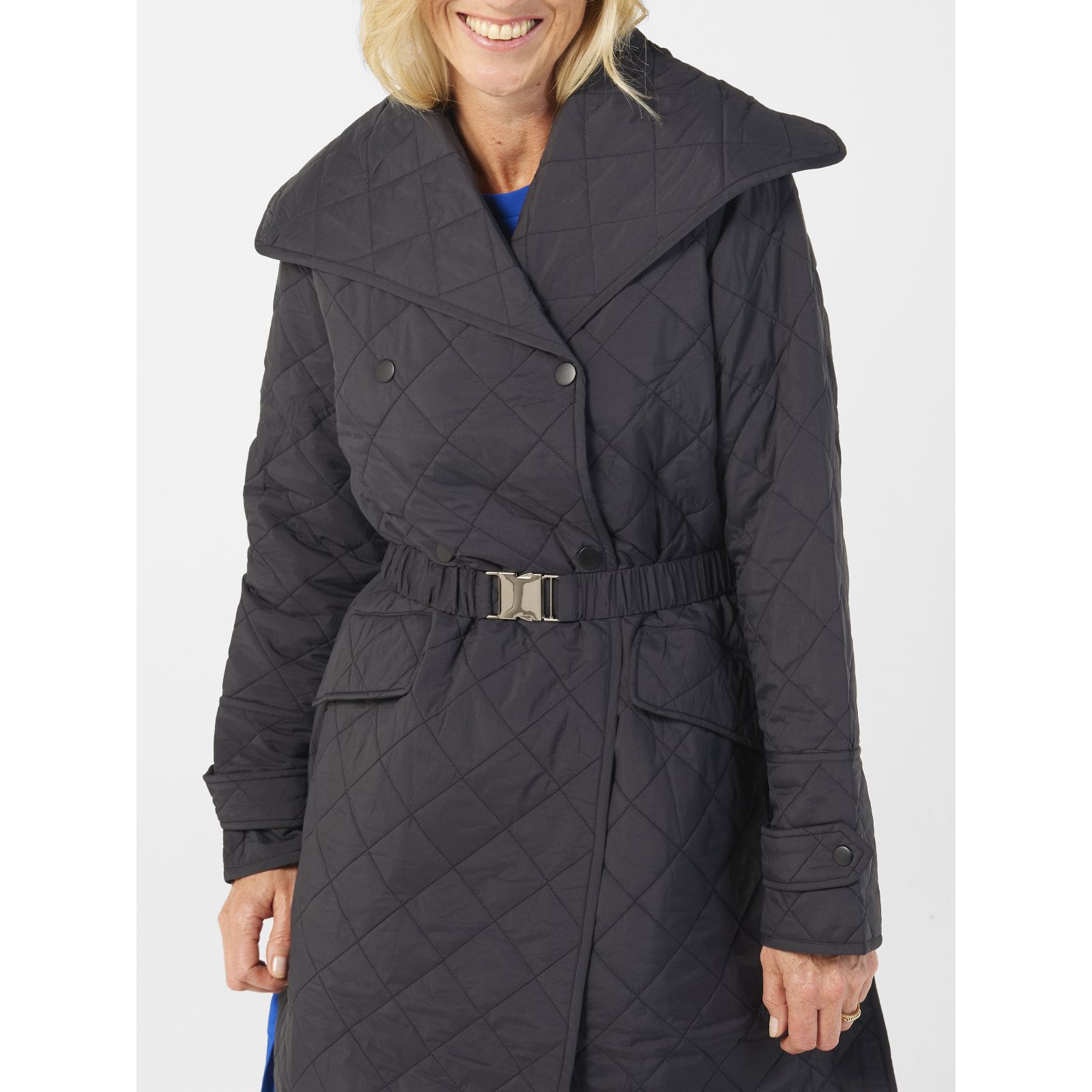 WOMEN'S QUILTED BELTED COAT