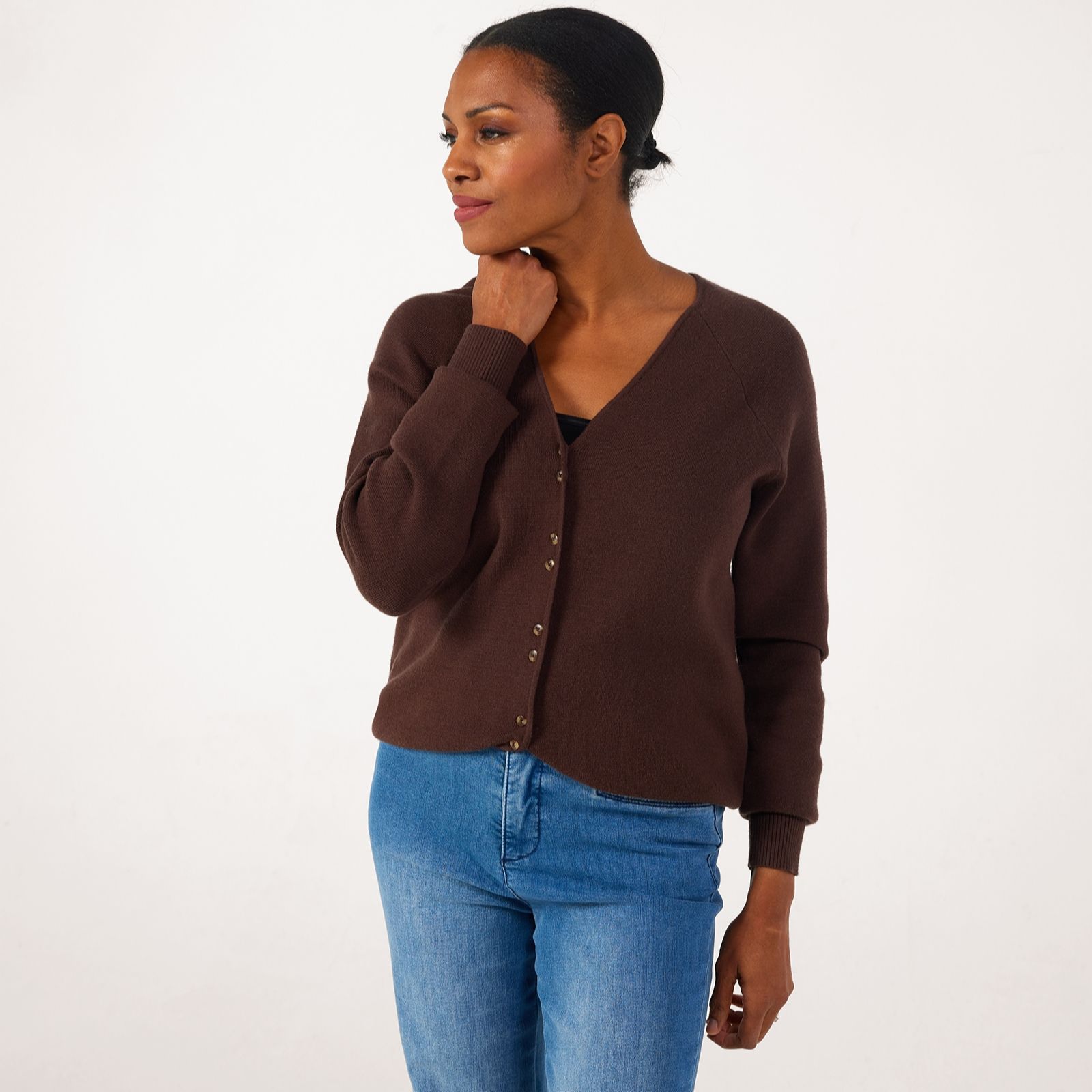 Ben de Lisi Button Front Knitted Cardigan