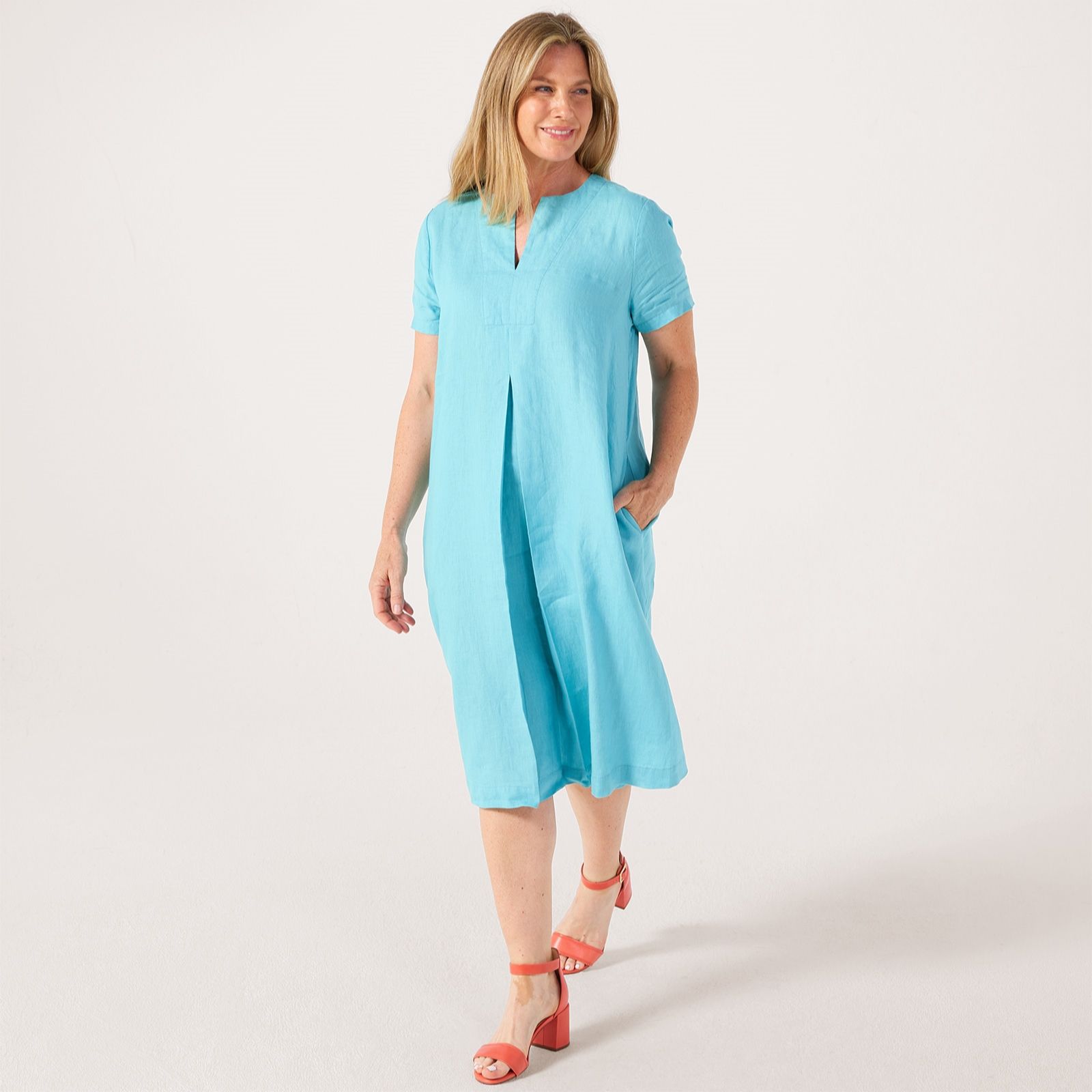 Masai Copenhagen Nipani 100% Linen Short Sleeve Dress