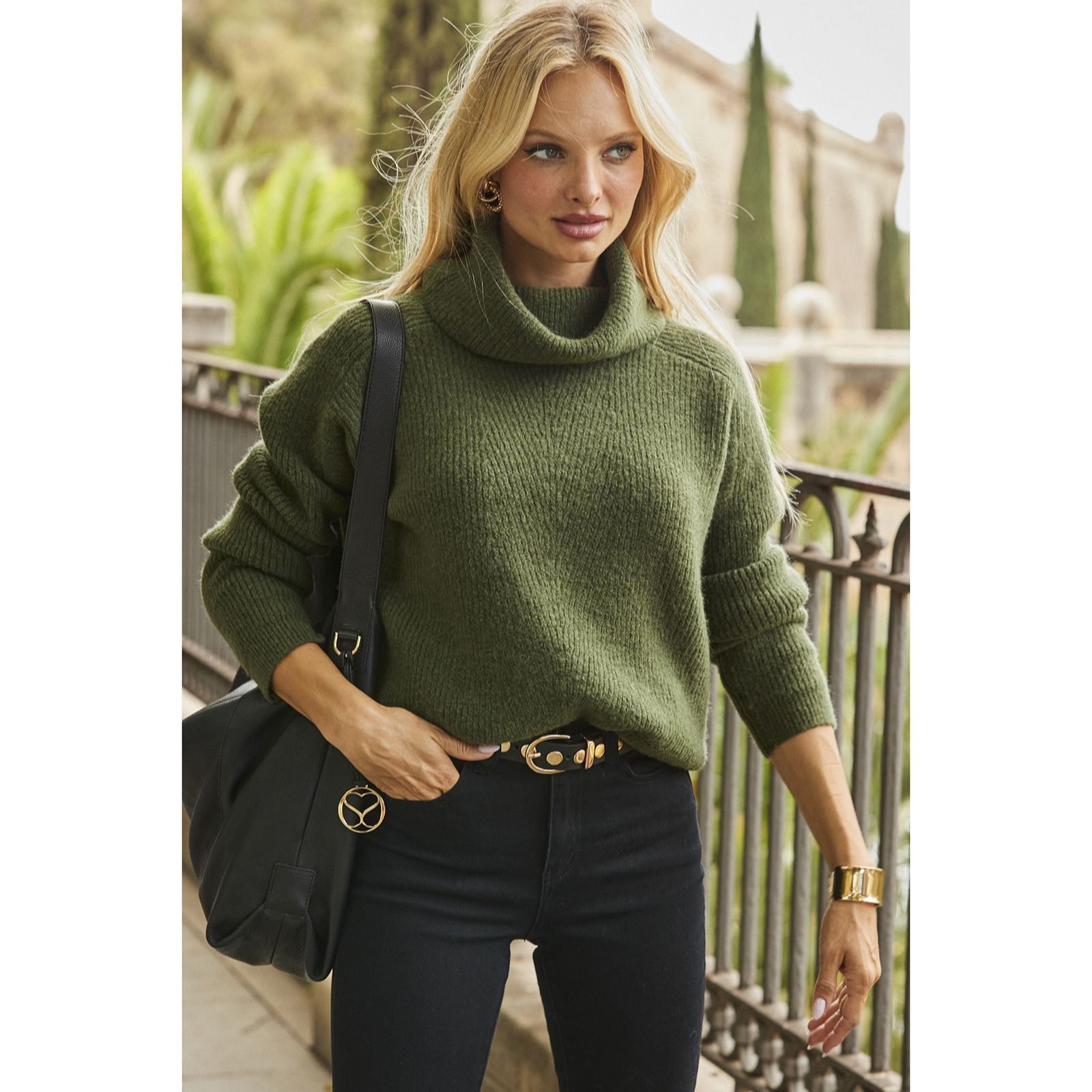 Sosandar Roll Neck Knitted Jumper
