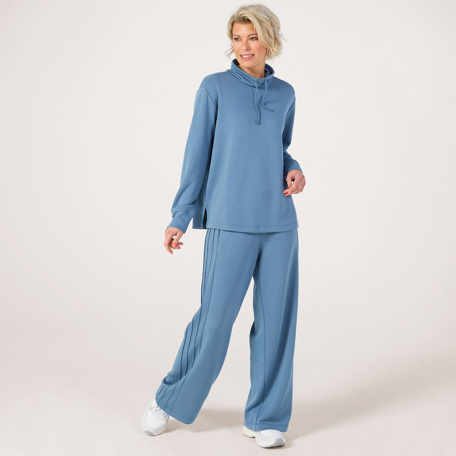 MarlaWynne Layers Cloud Knit Drawstring Neck Turtleneck