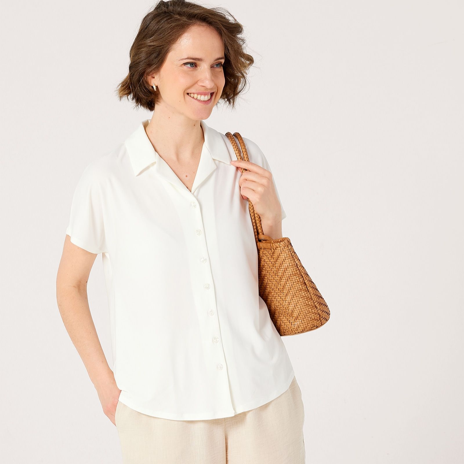 Kim & Co Brazil Jersey Short Sleeve Relaxed Shirt