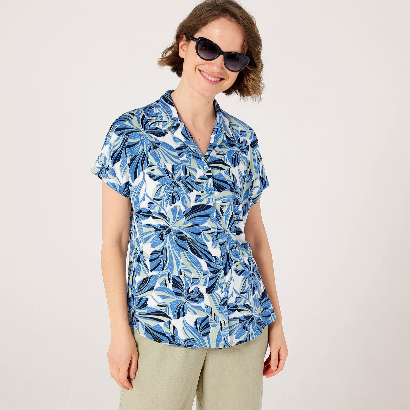 Kim & Co Brazil Jersey Short Sleeve Relaxed Shirt